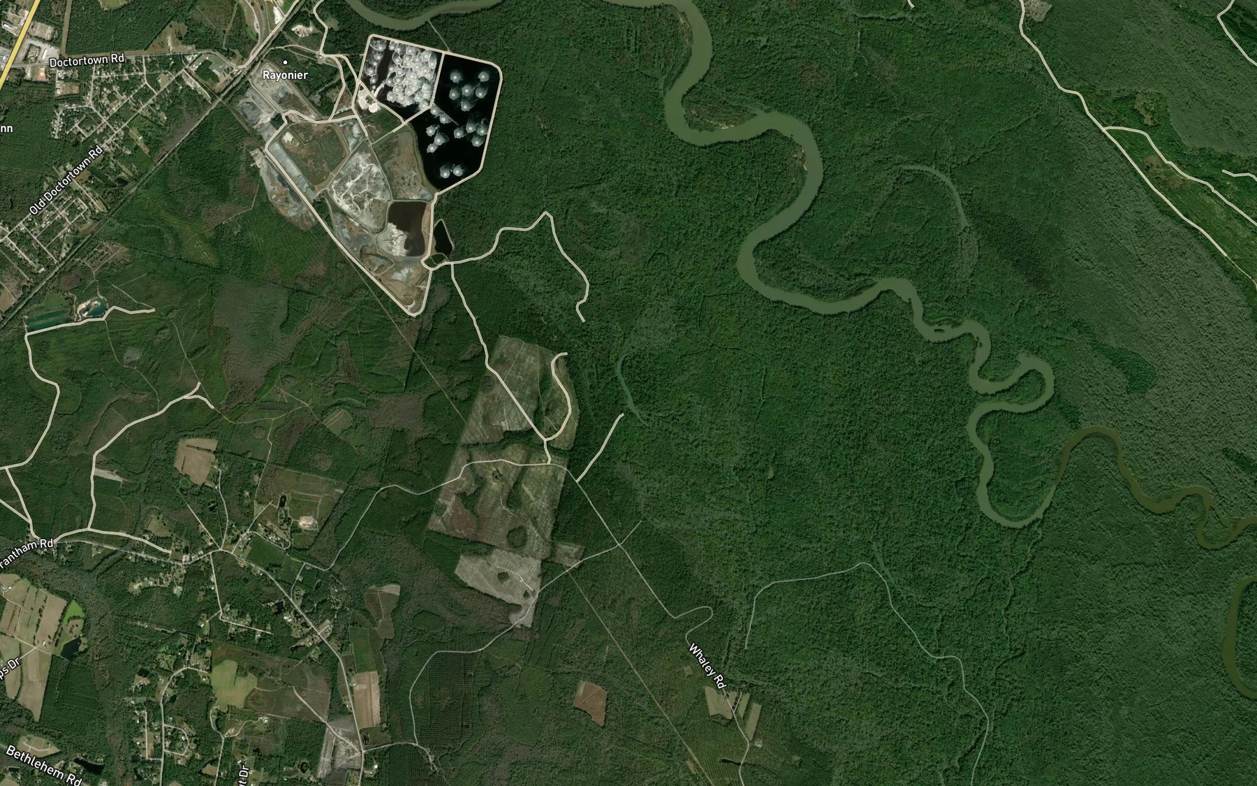 Satellite map of the Inside Lake