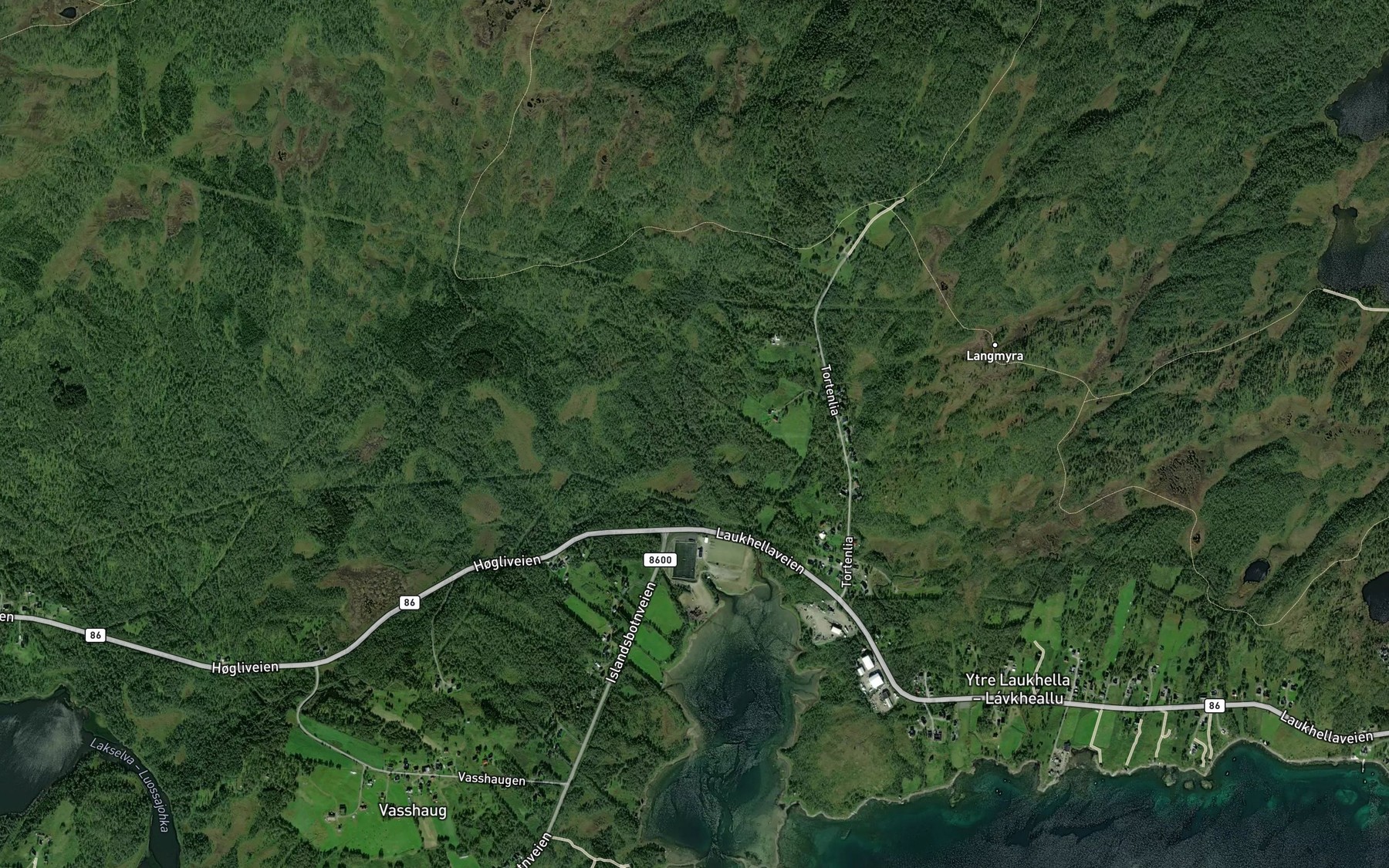 Satellite map of the Gammelbroelva