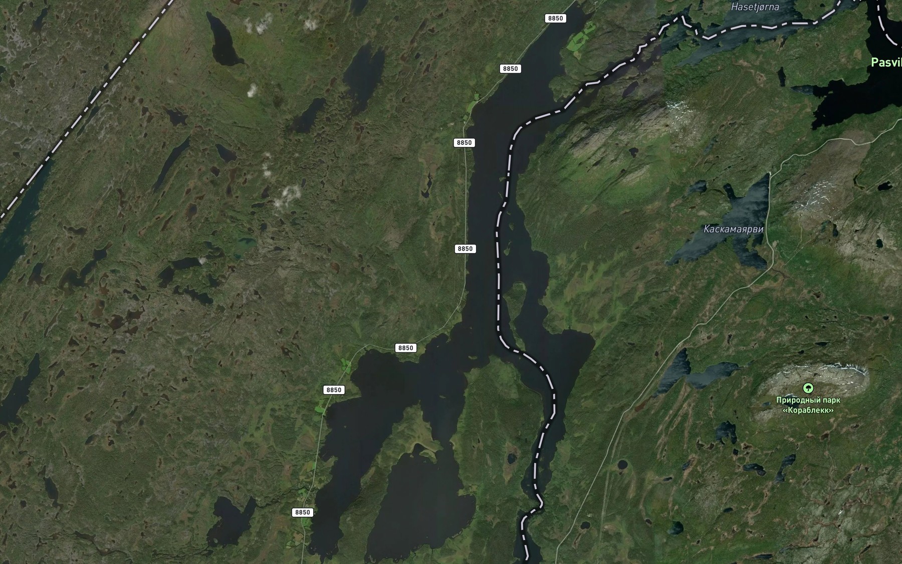 Satellite map of the Vaggatem