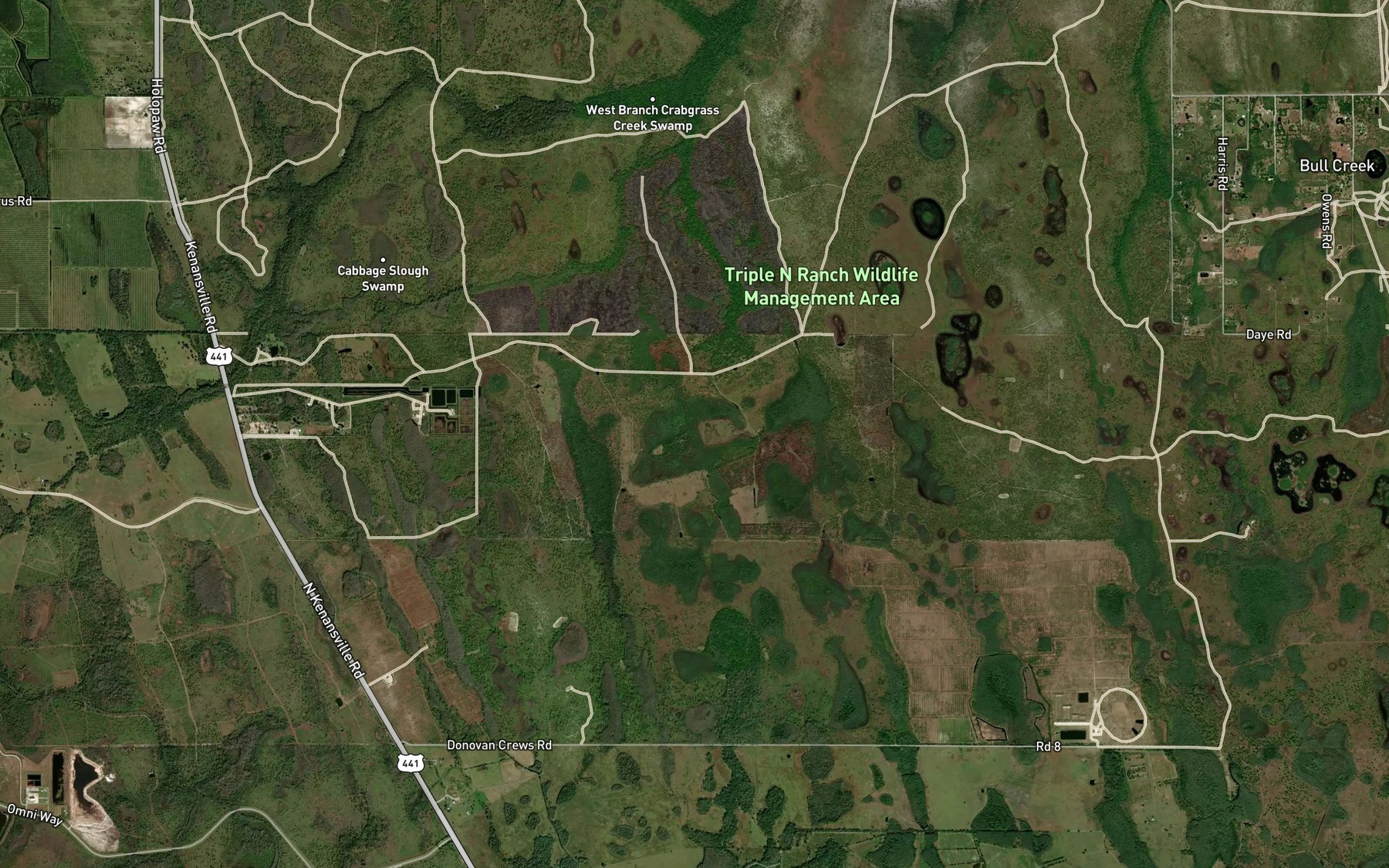 Satellite map of the Island Pond