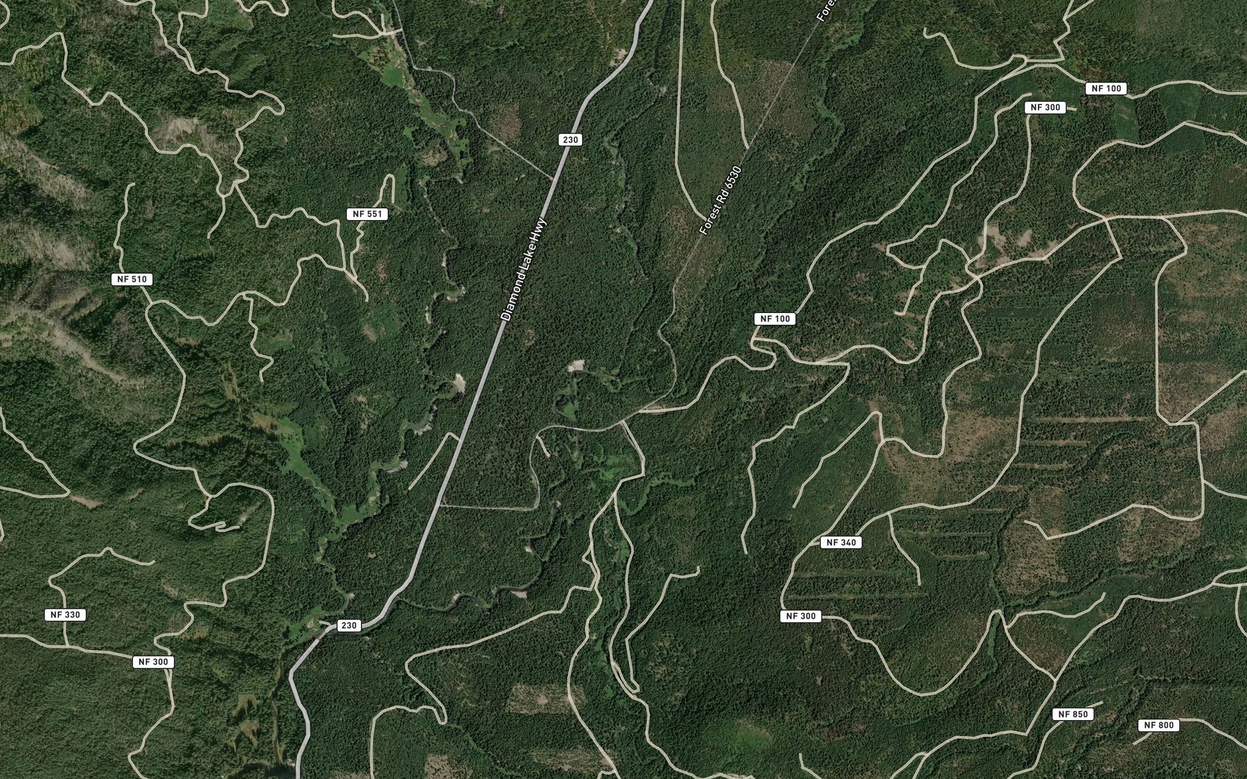 Satellite map of the National Creek