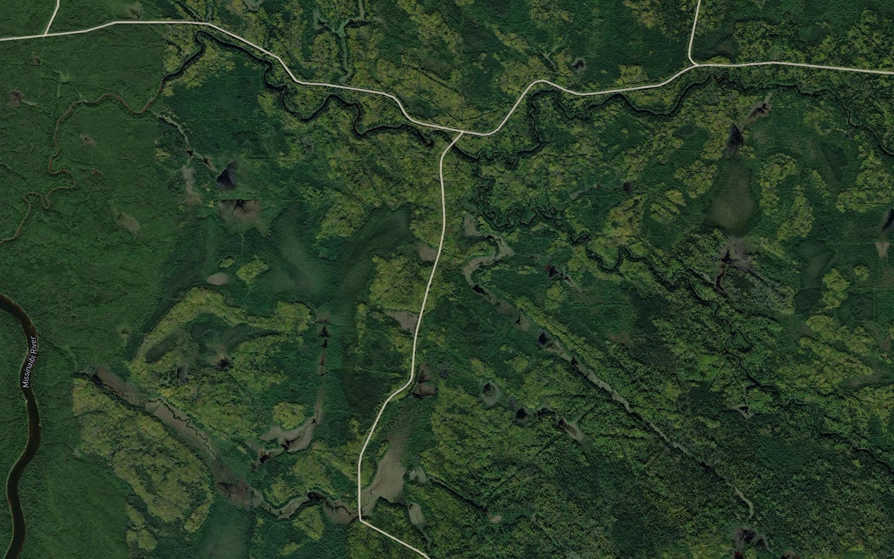 Satellite map of the Rykert Creek