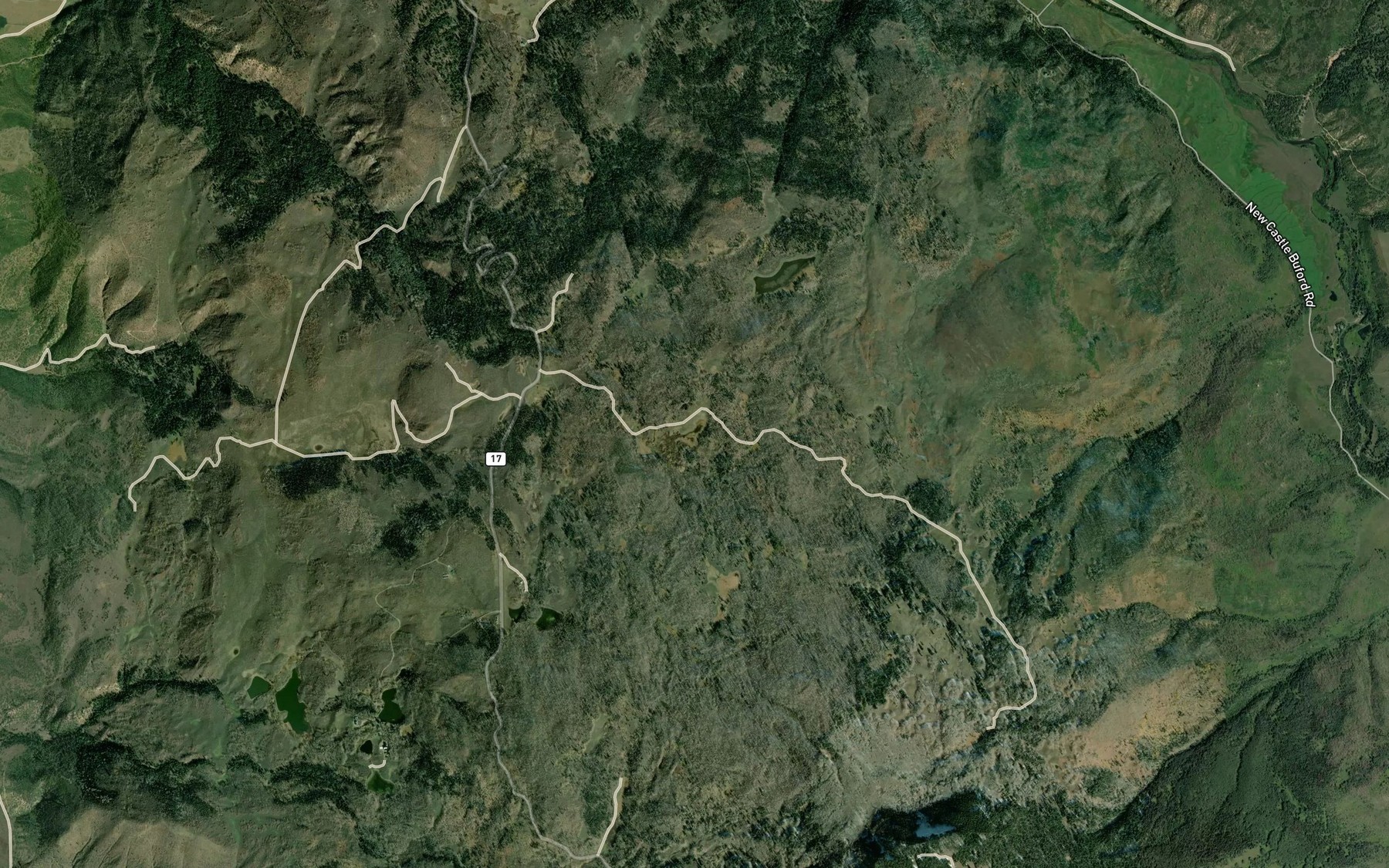 Satellite map of the Sterry Lake