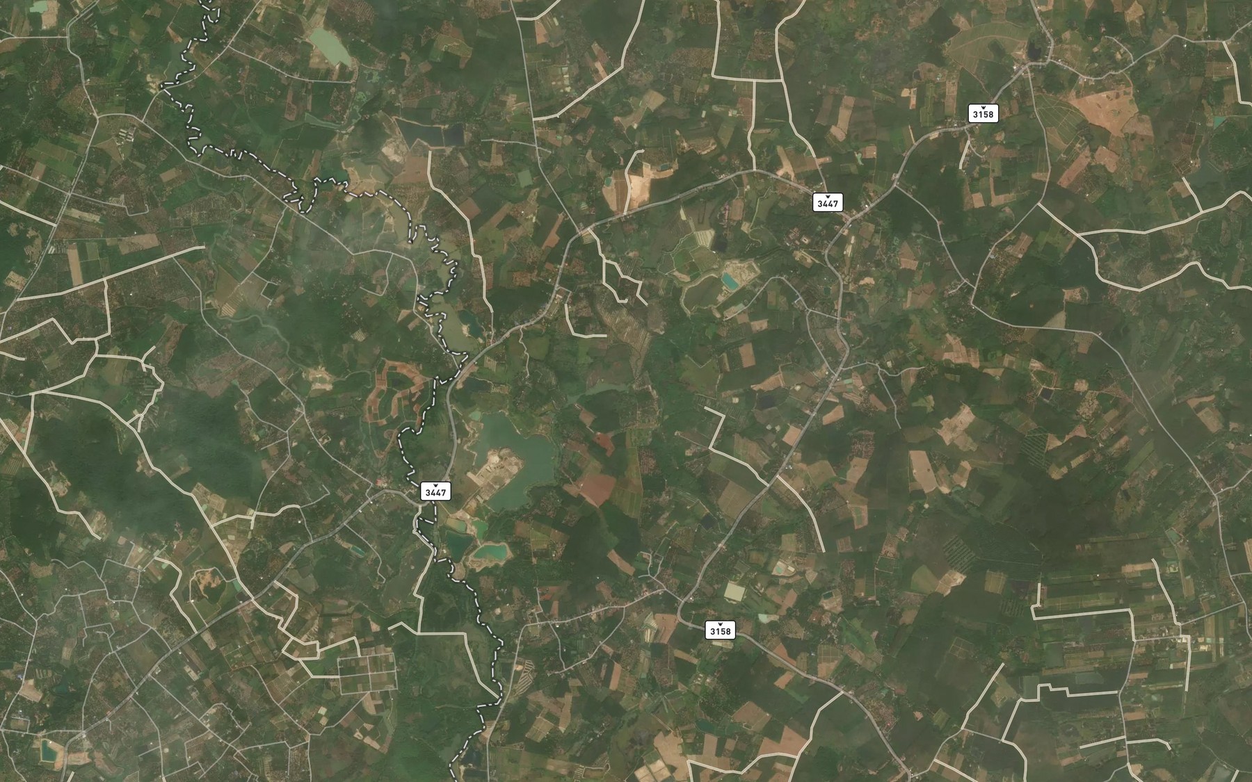 Satellite map of the Khlong Tok Krat