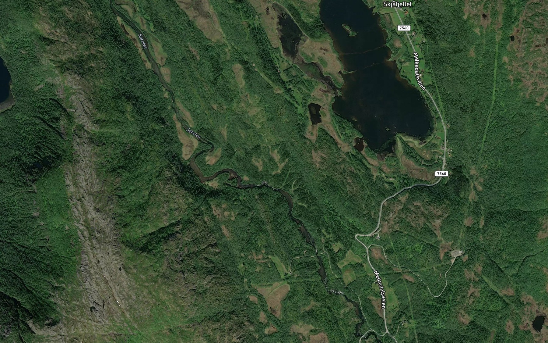 Satellite map of the Ruonkaelva