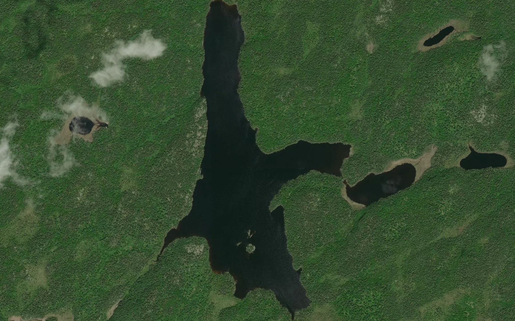 Satellite map of the Baldwin Lake