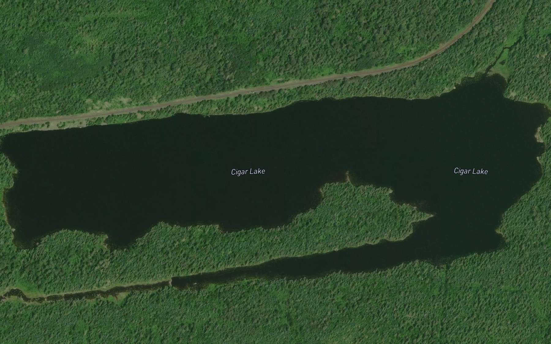 Satellite map of the Cigar Lake
