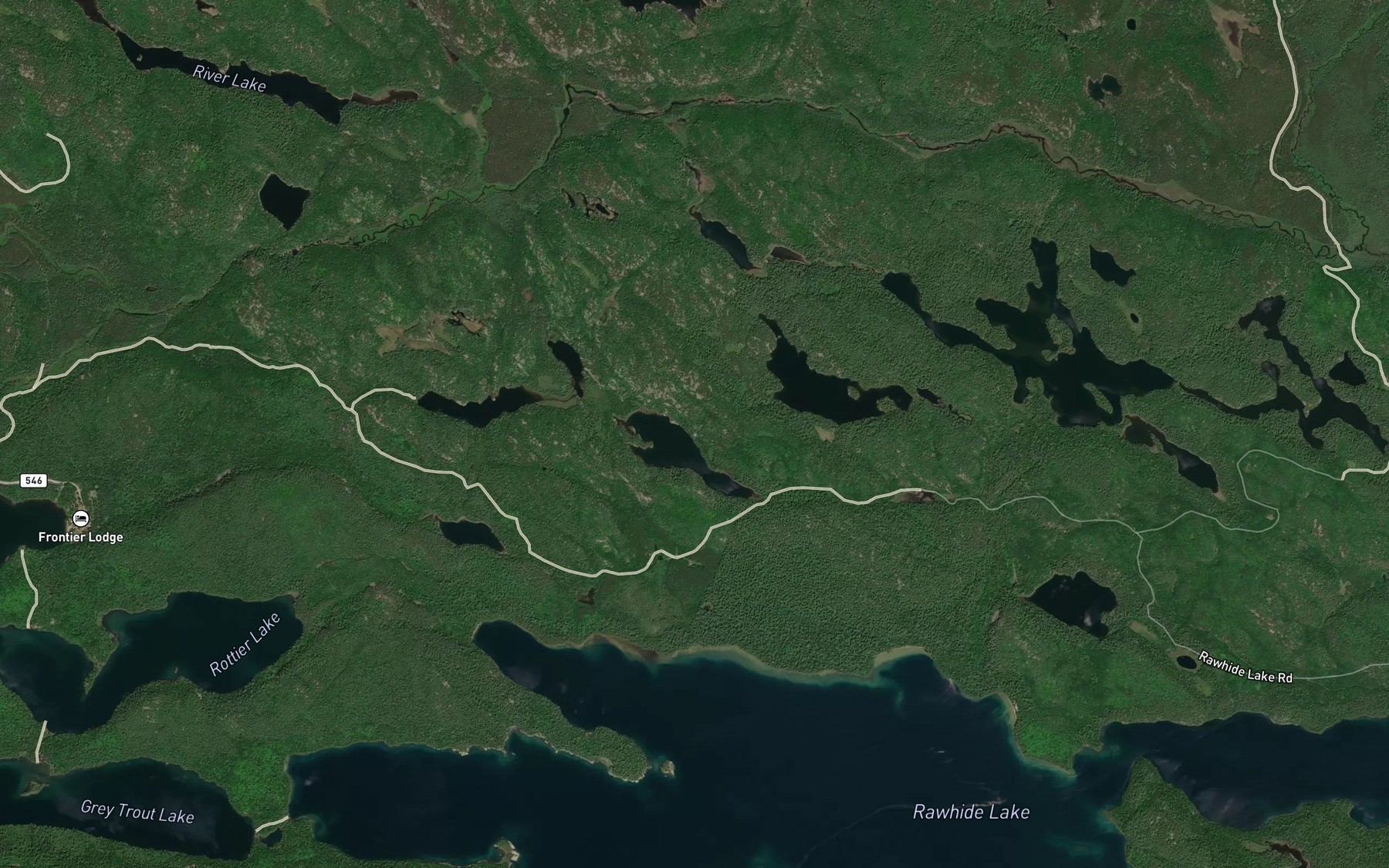 Satellite map of the Burnt Lake