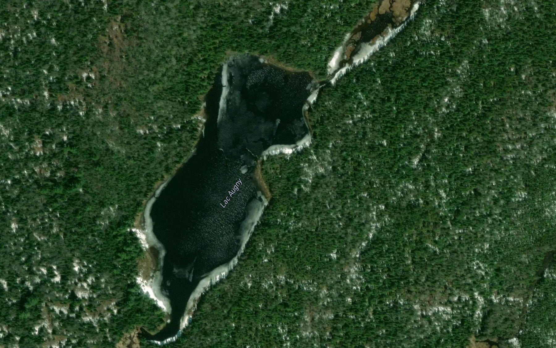 Satellite map of the Lac Augny