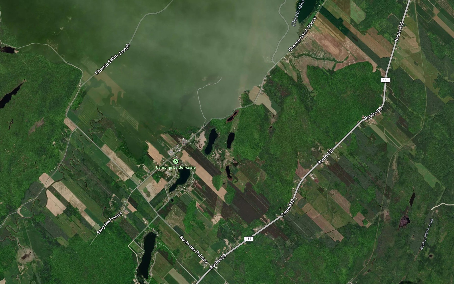Satellite map of the Lac Rose