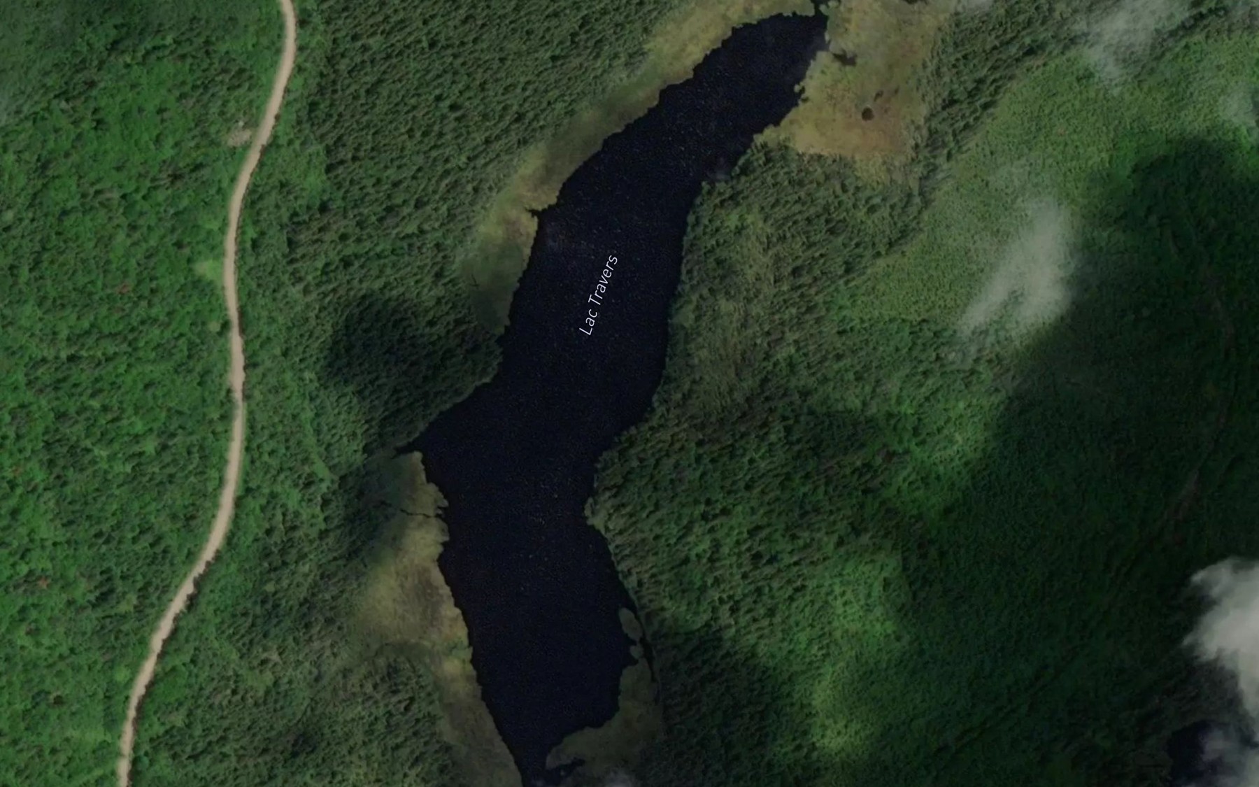 Satellite map of the Lac Travers