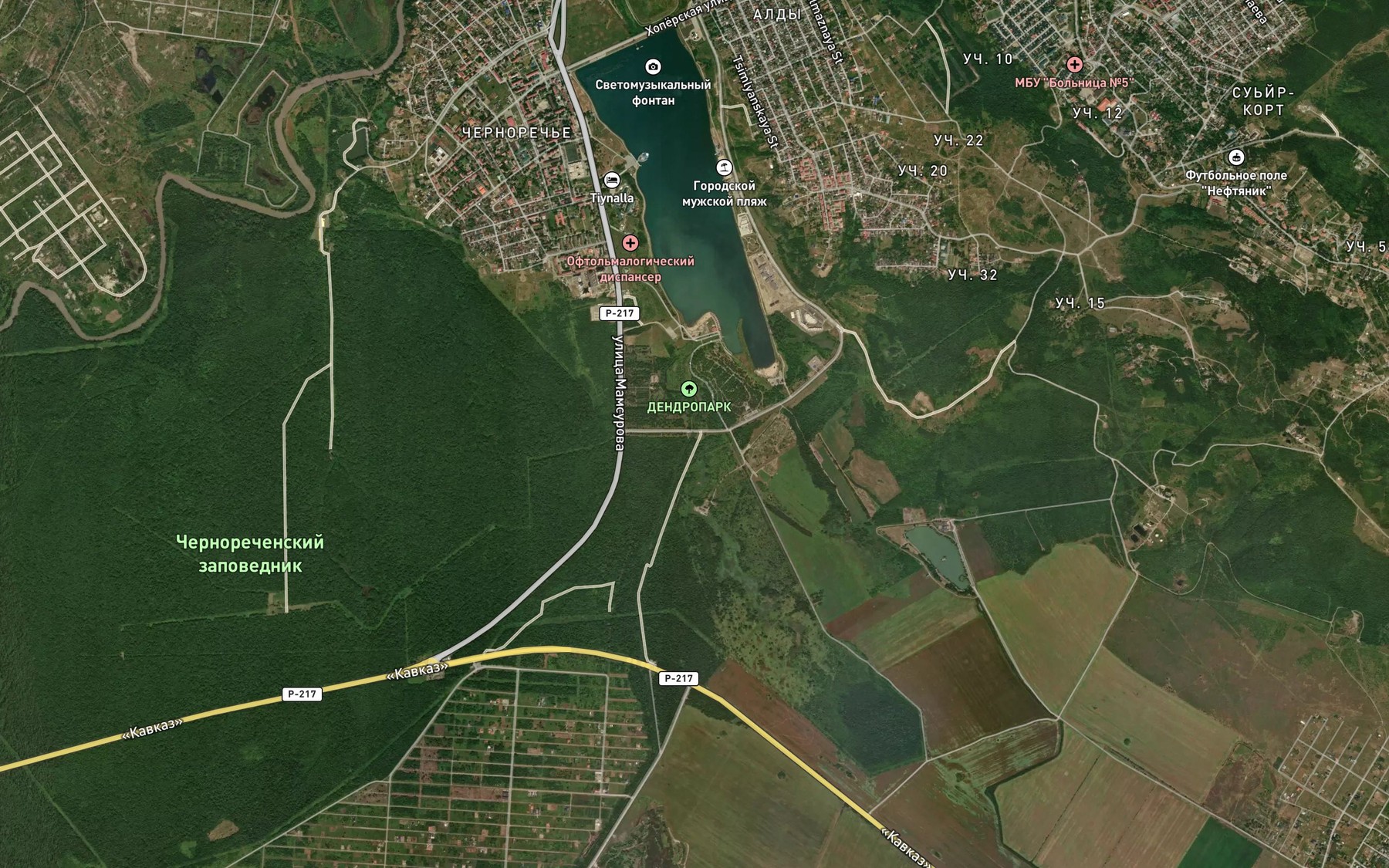 Satellite map of the Goyta