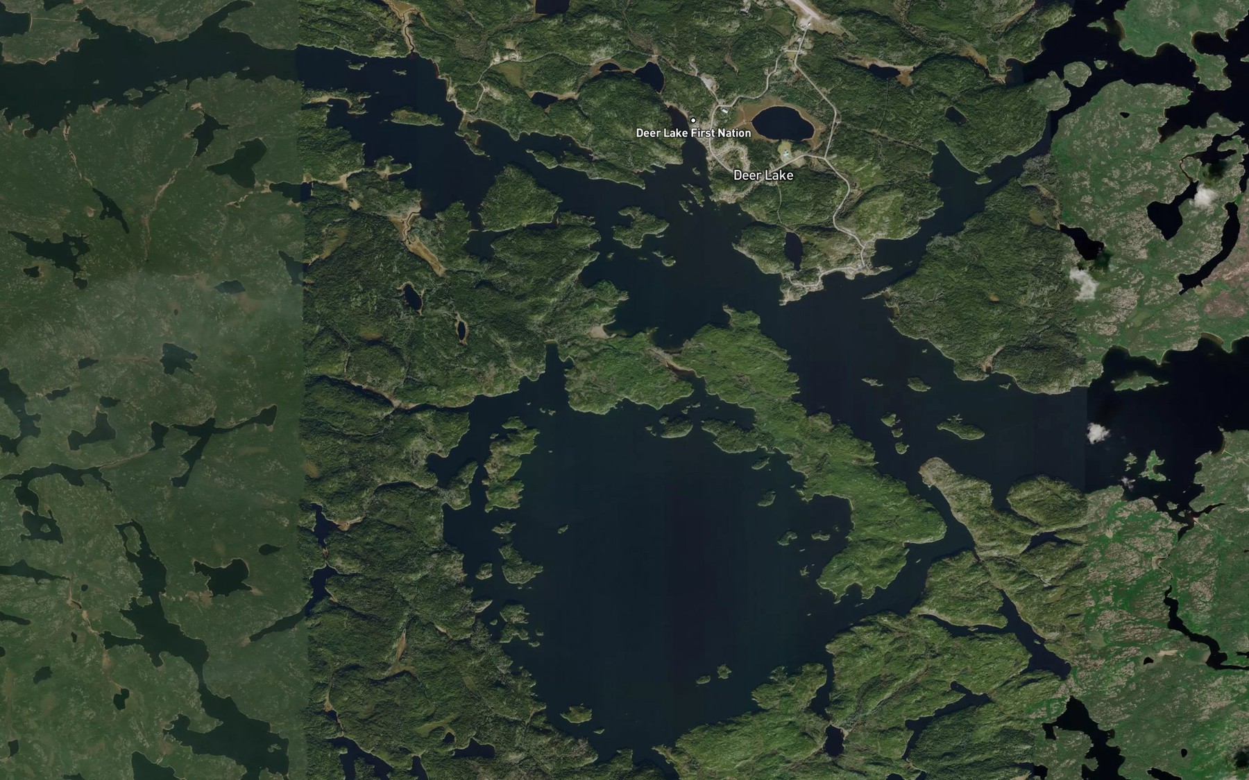 Satellite map of the Deer Lake Seaplane Base