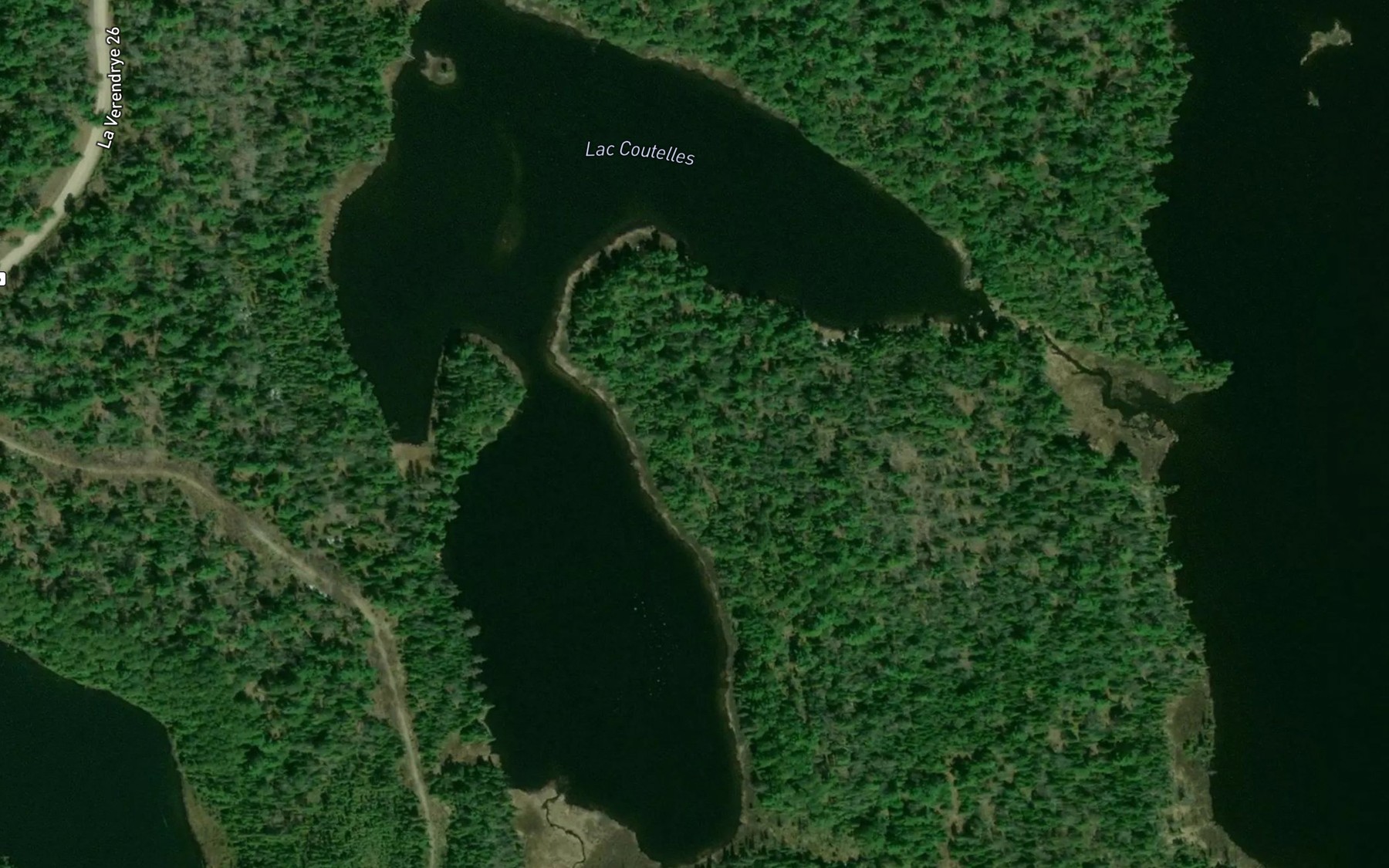 Satellite map of the Lac Coutelles