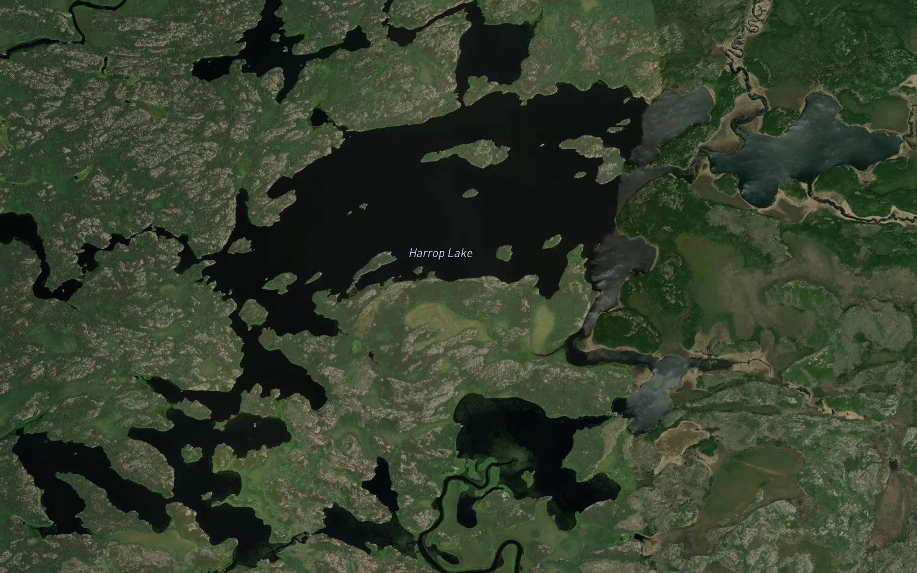 Satellite map of the Harrop Lake