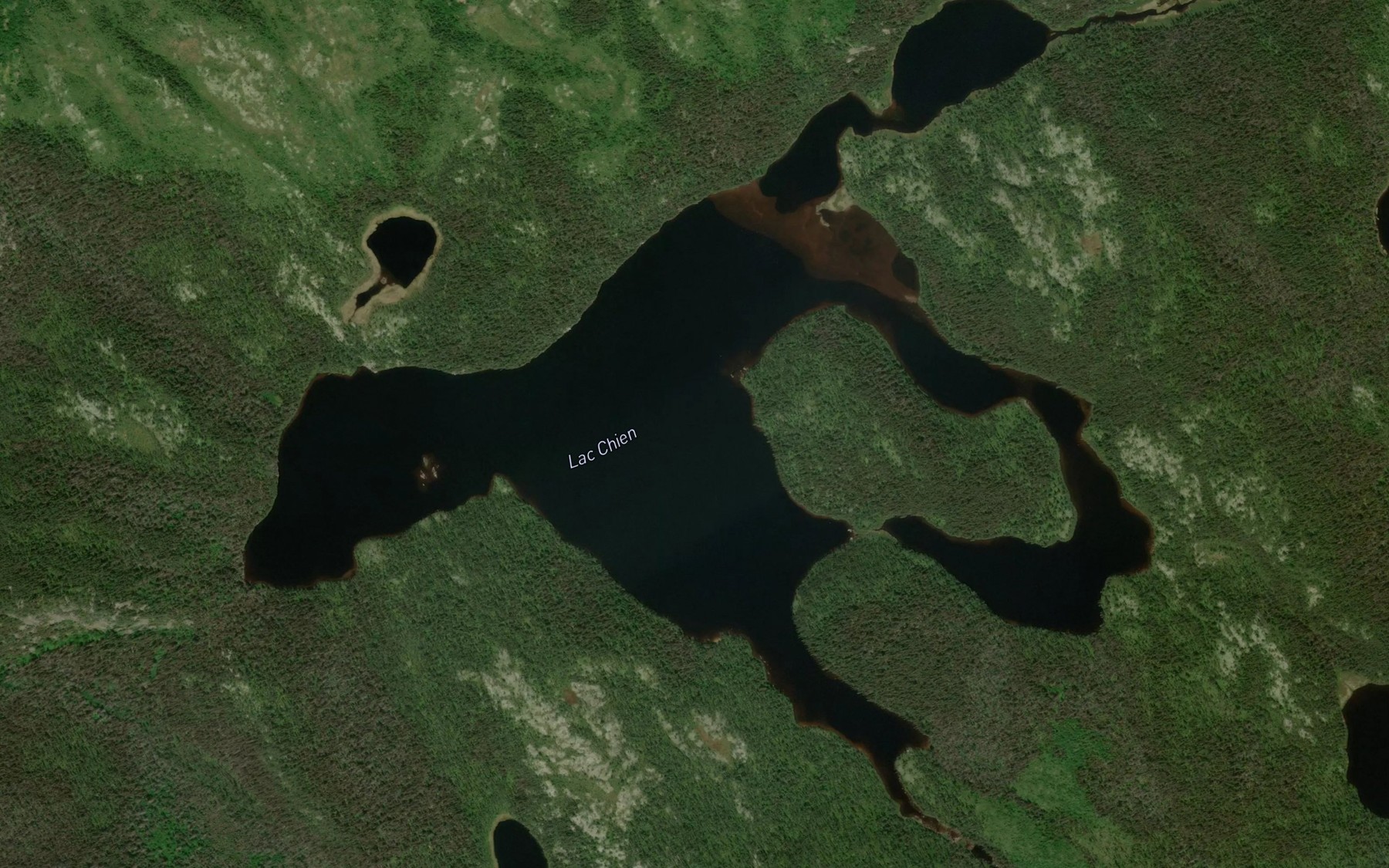 Satellite map of the Lac Chien