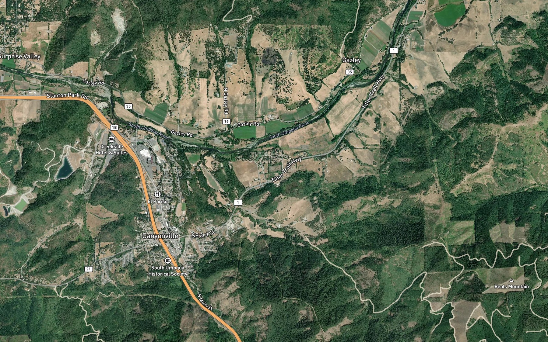Satellite map of the Herbert Log Pond