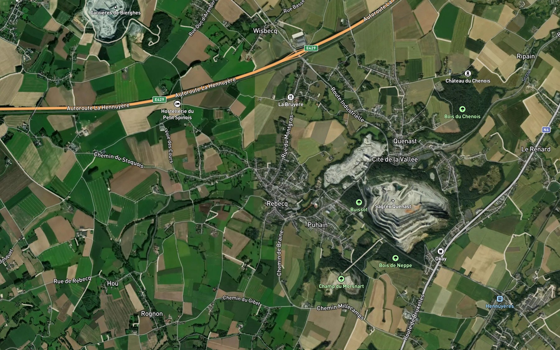 Satellite map of the Flageot