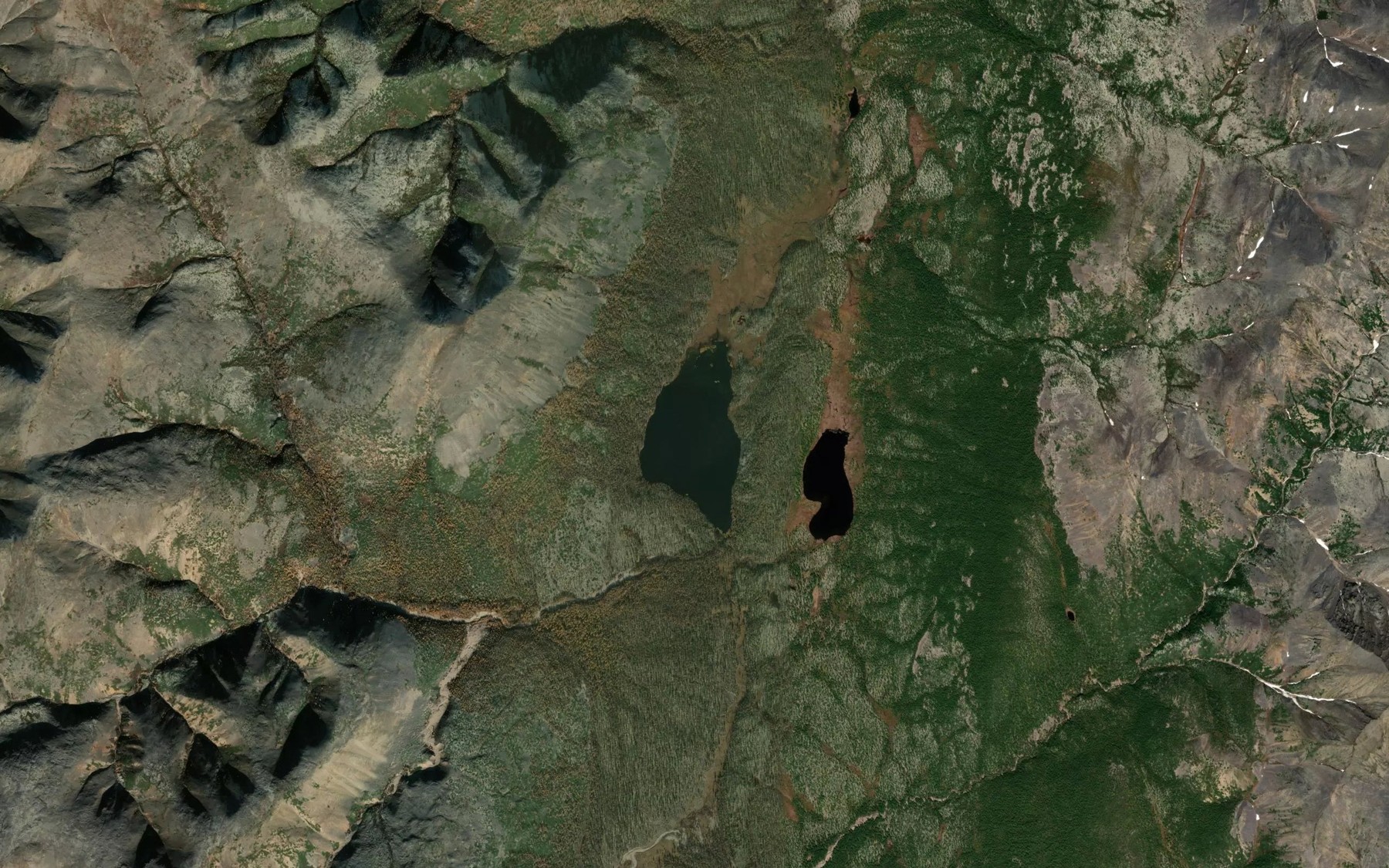 Satellite map of the Ozero Serdakh