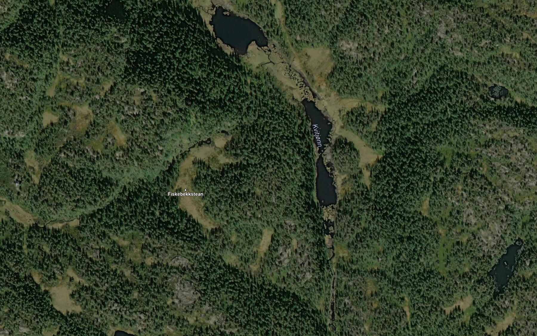Satellite map of the Kvitjonn