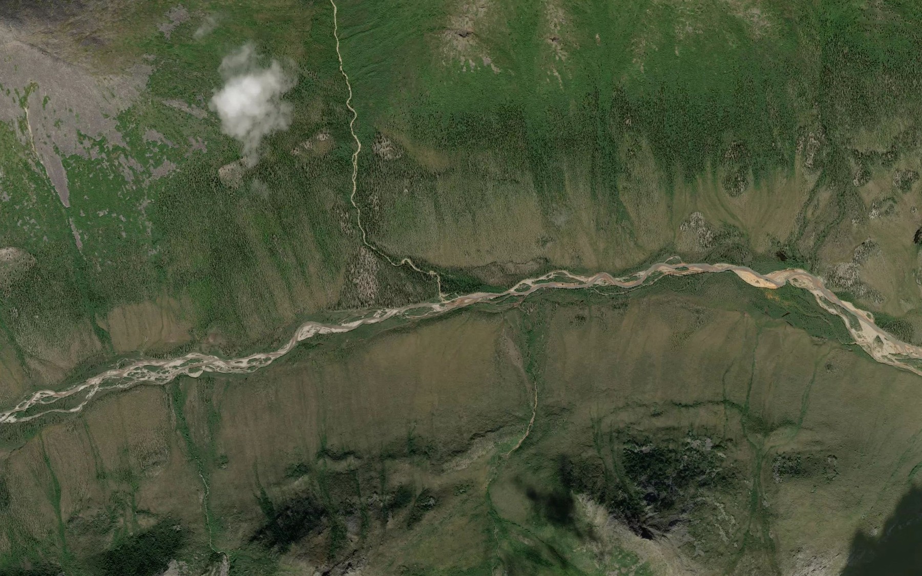 Satellite map of the Anderson Creek