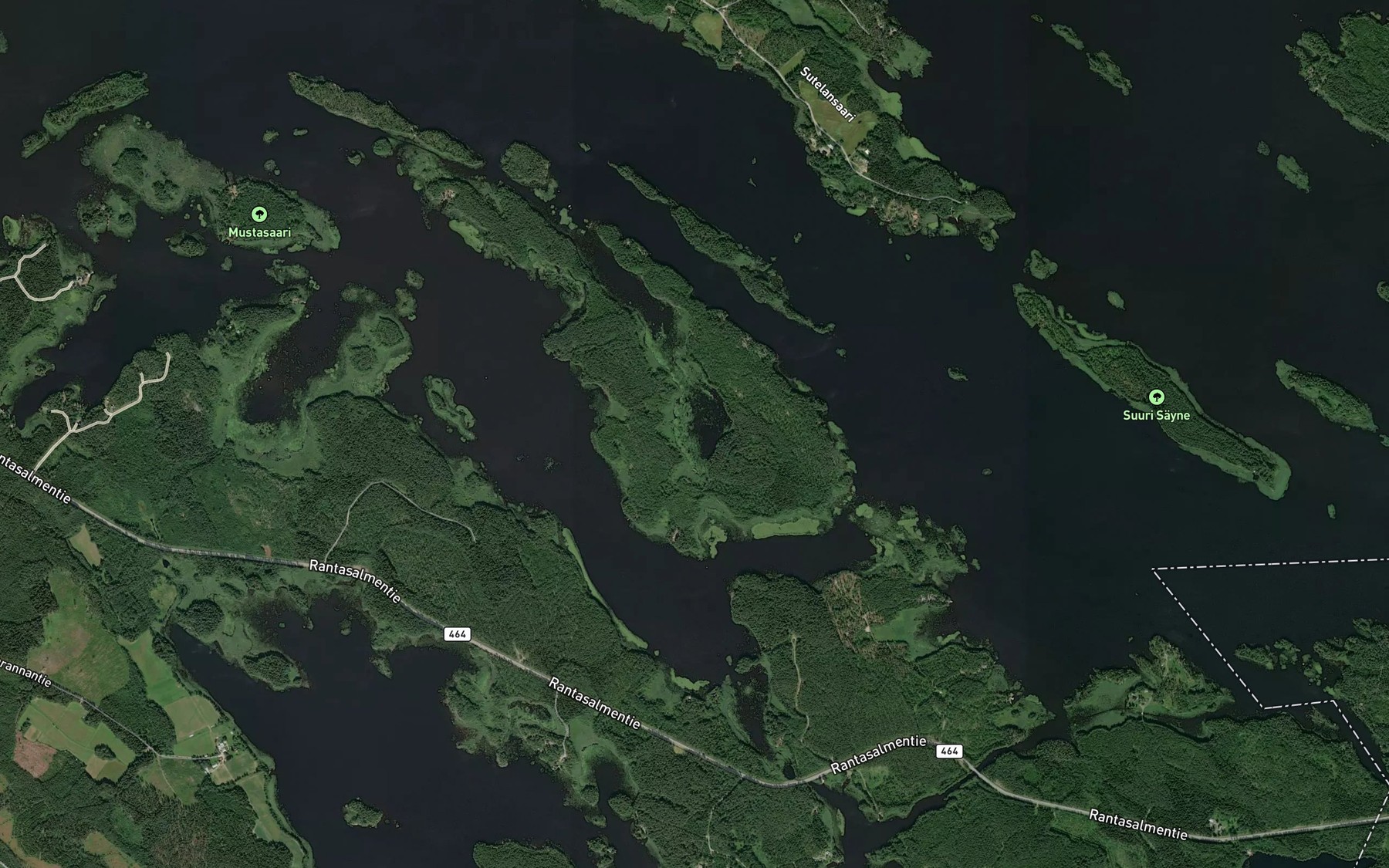 Satellite map of the Peralampi