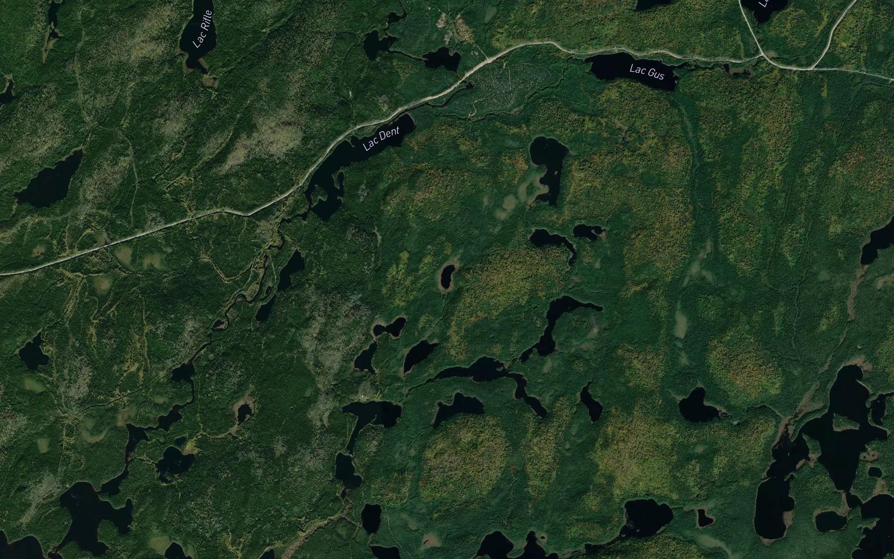 Satellite map of the Lac de la Cuillere