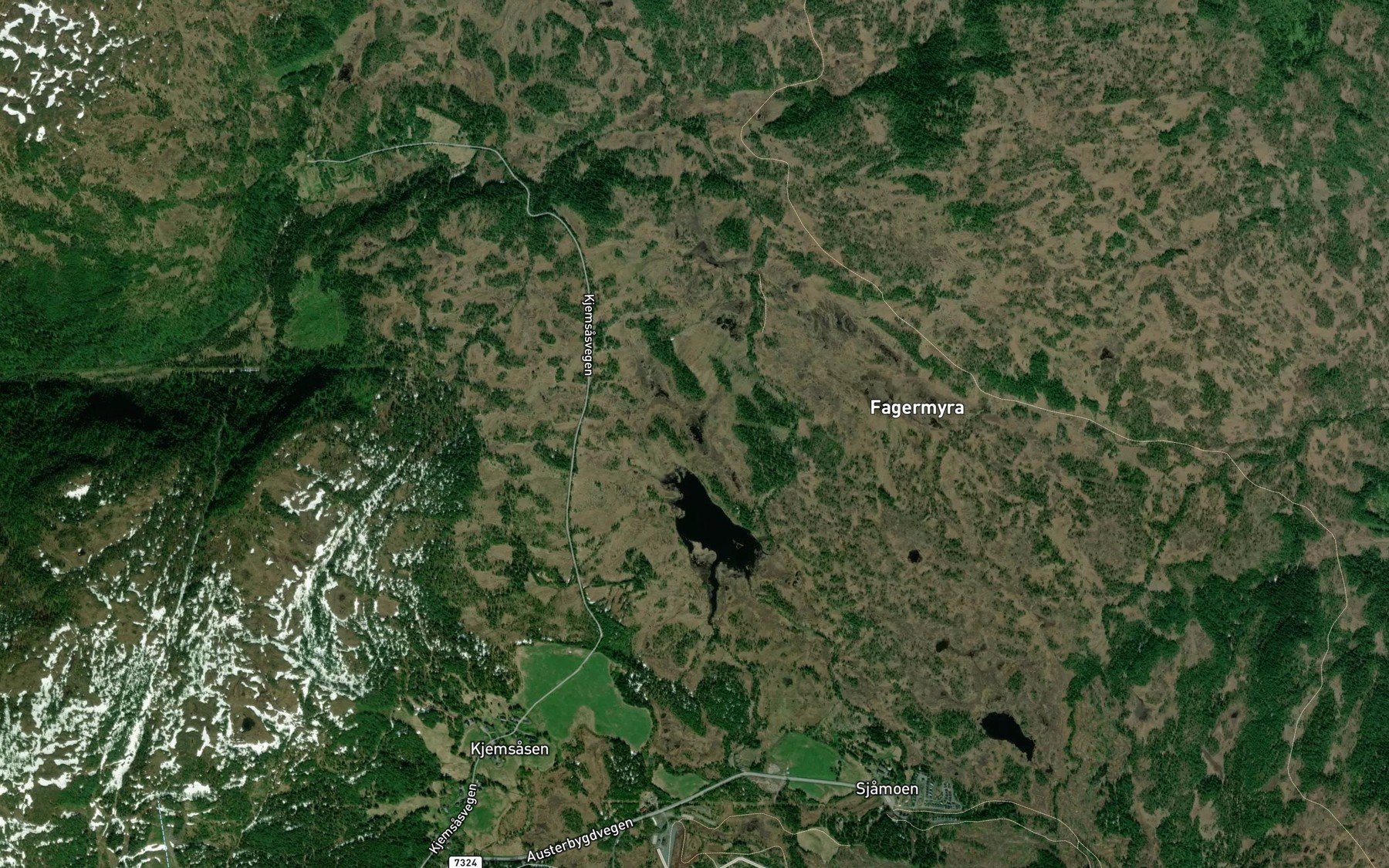 Satellite map of the Lomtjorna