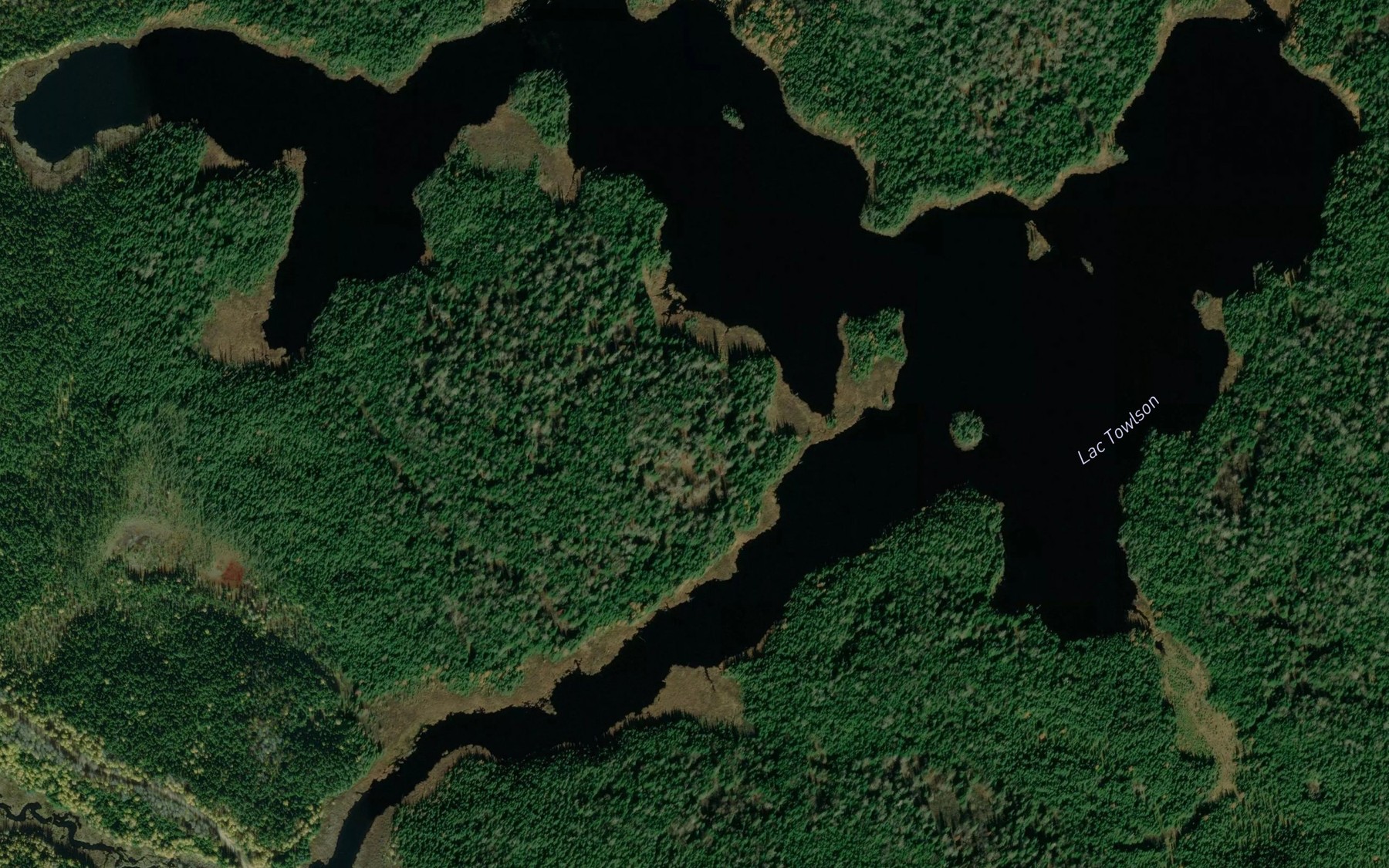 Satellite map of the Lac Towlson