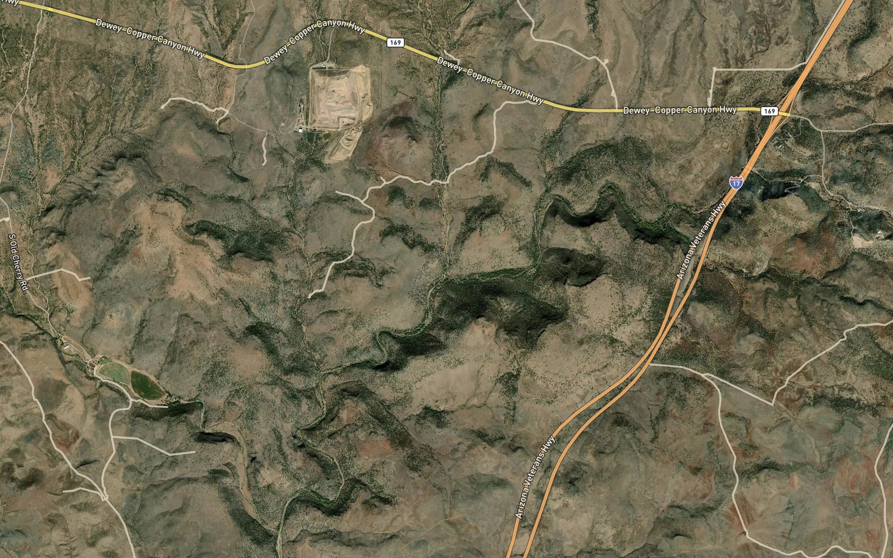 Satellite map of the Johnson Wash