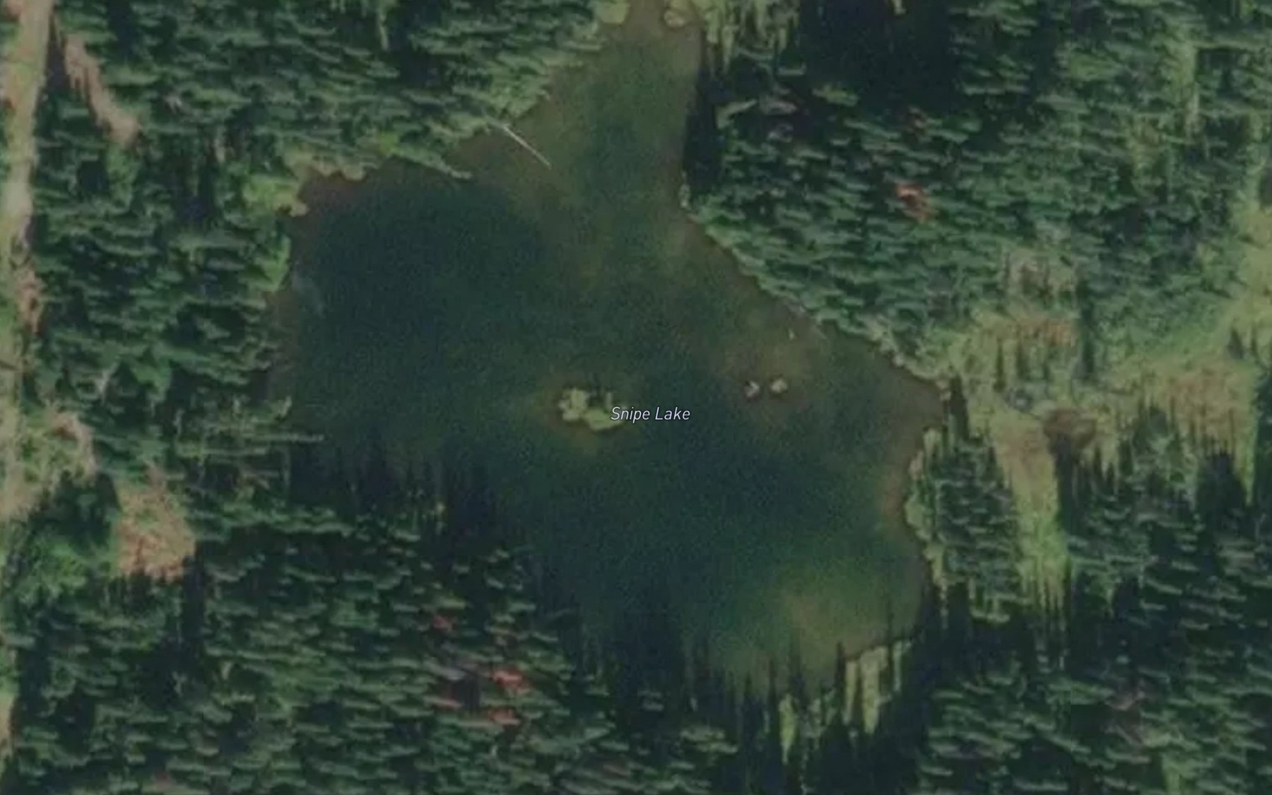 Satellite map of the Snipe Lake