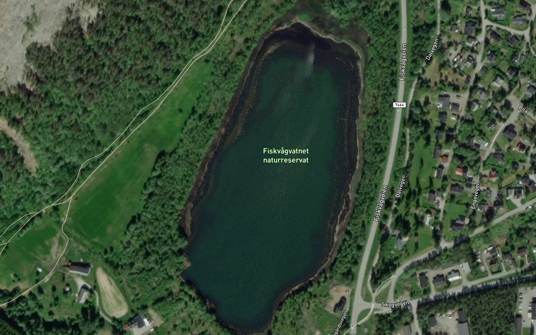 Satellite map of the Fiskvagvatnet