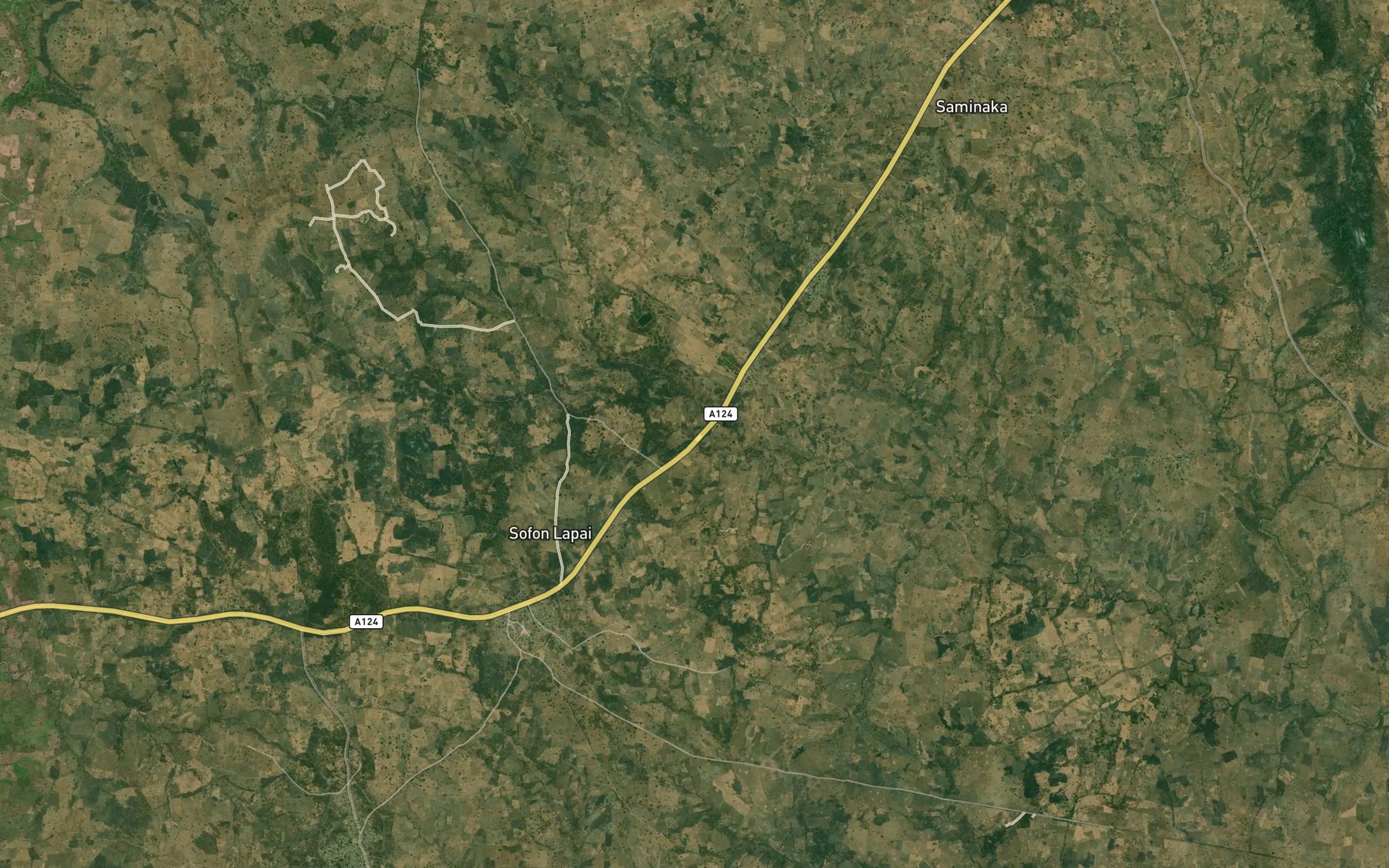 Satellite map of the River Ndazafa