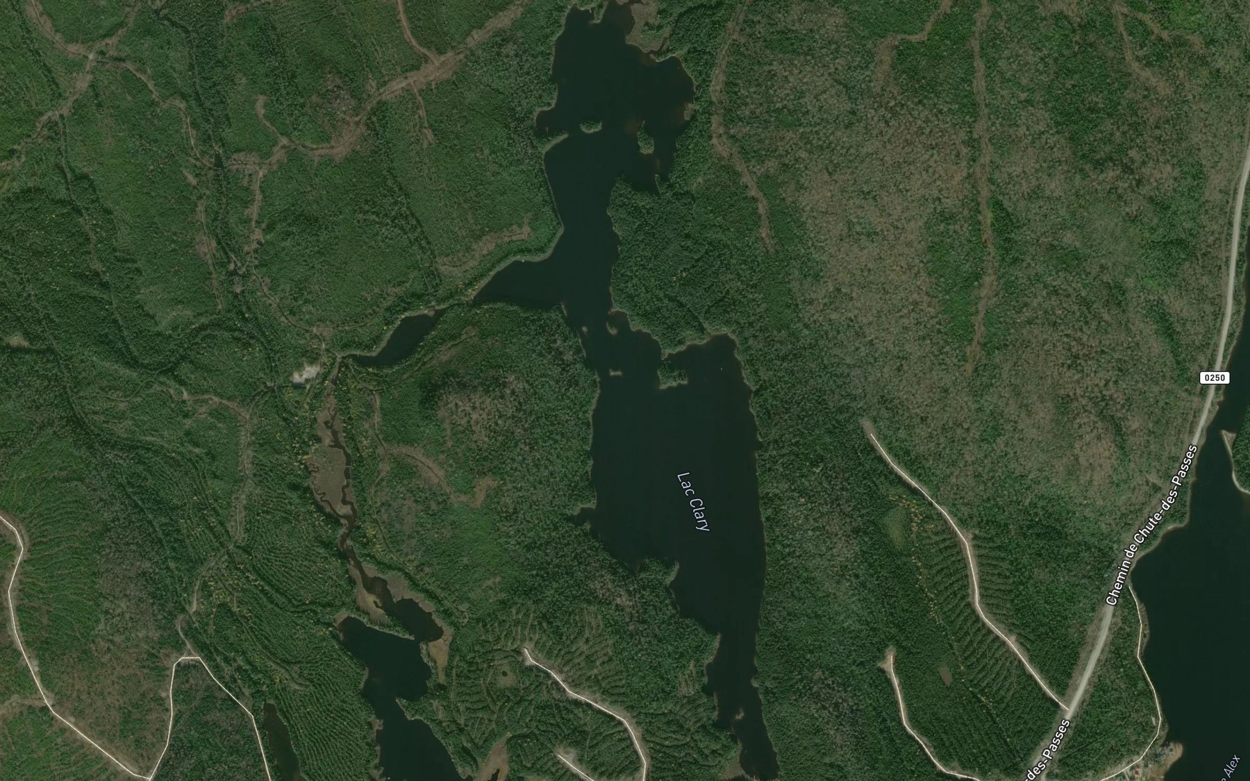 Satellite map of the Lac Clary