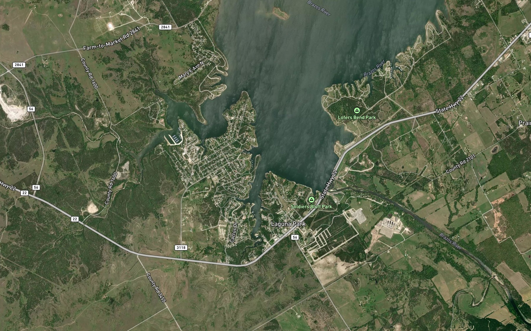 Satellite map of the Little Rocky Creek