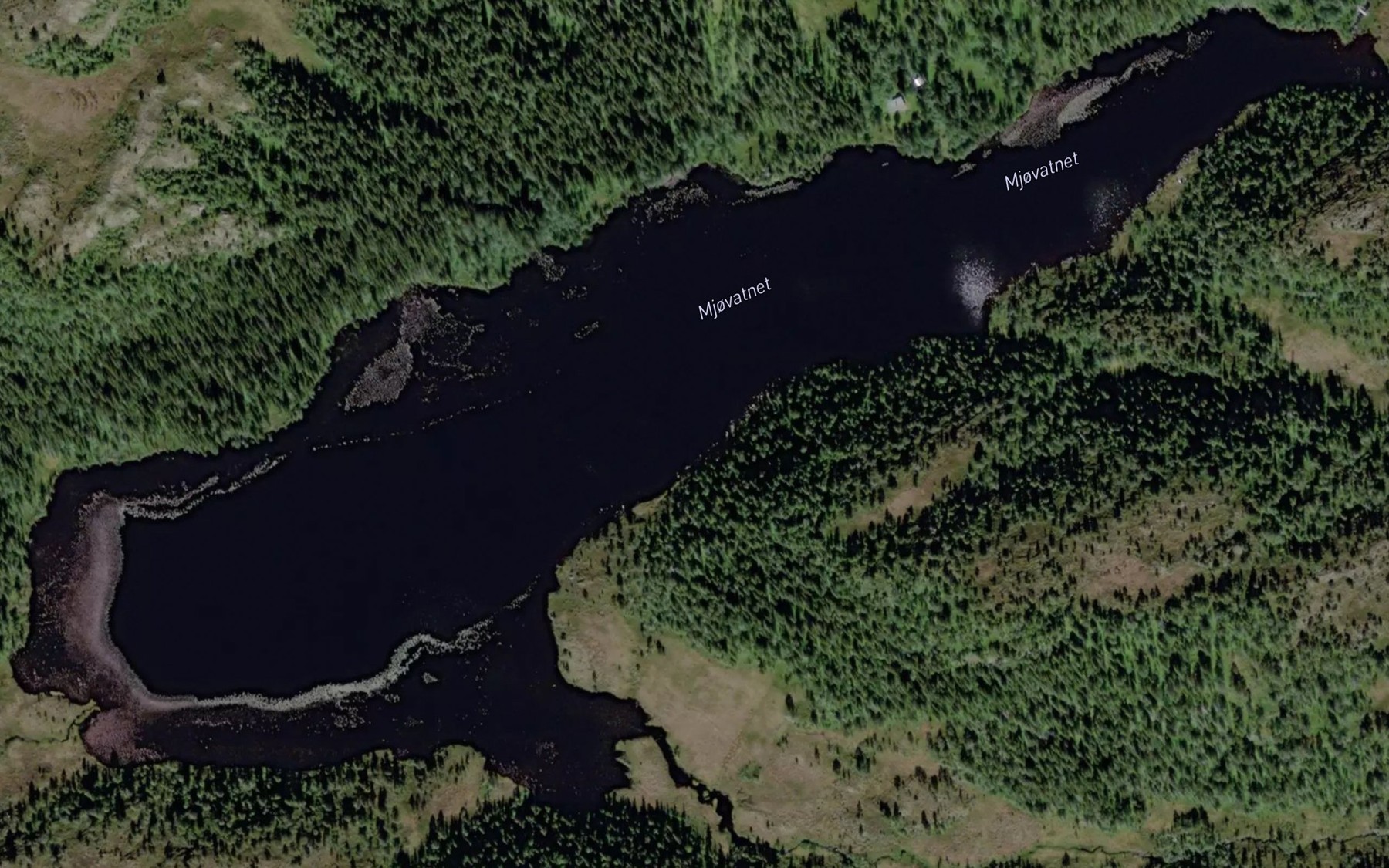 Satellite map of the Mjovatnet