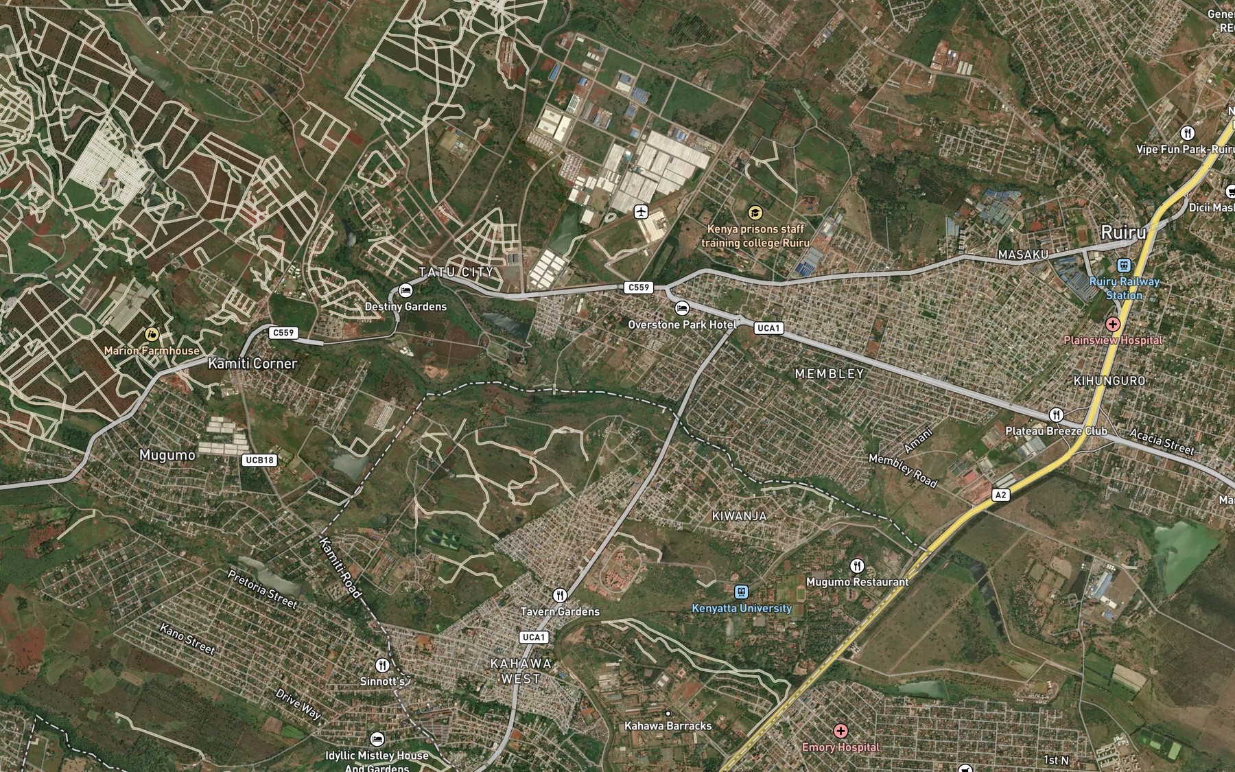 Satellite map of the Kianjibe