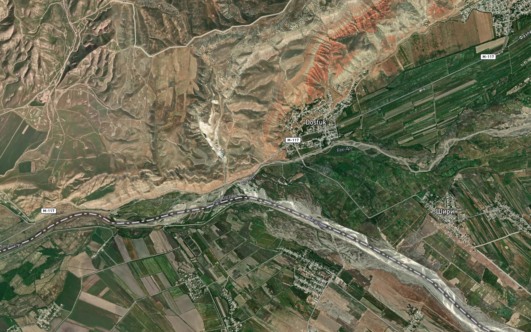 Satellite map of the Kek-Art