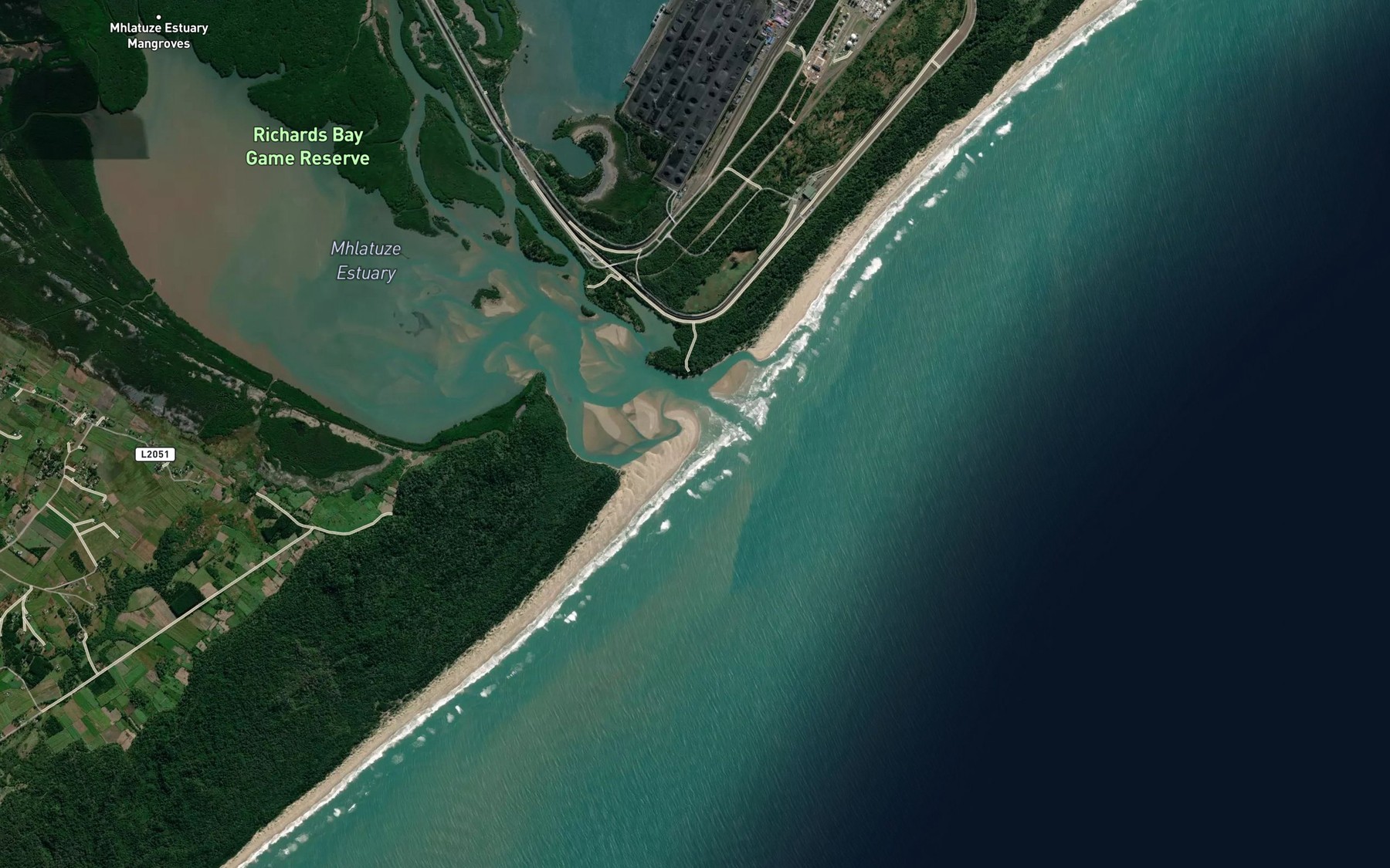Satellite map of the Estuary