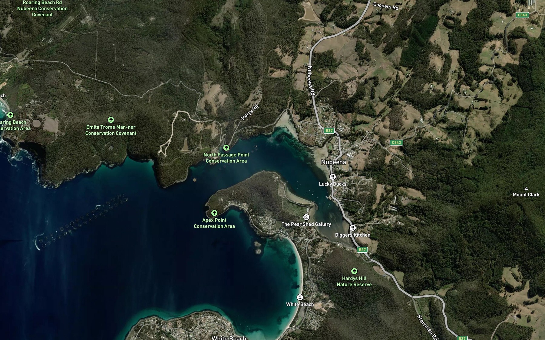 Satellite map of the Barilla Bay