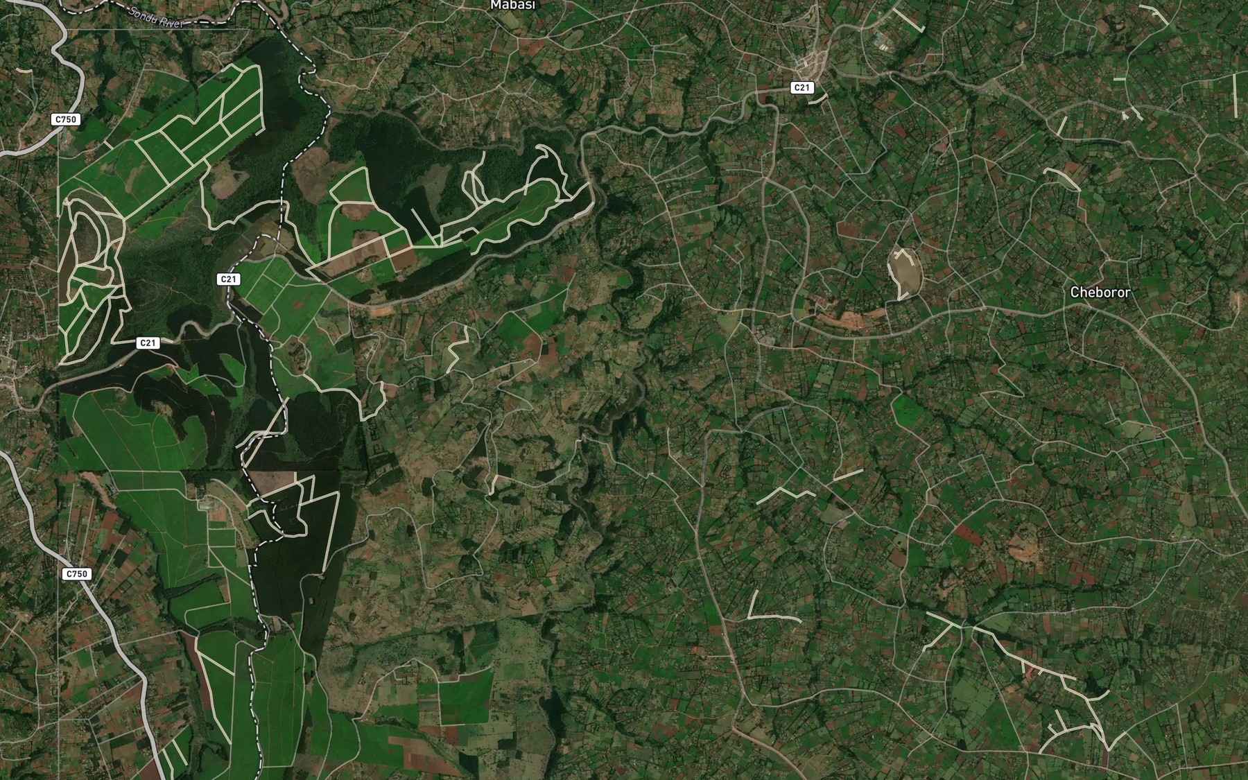 Satellite map of the Kapkigun