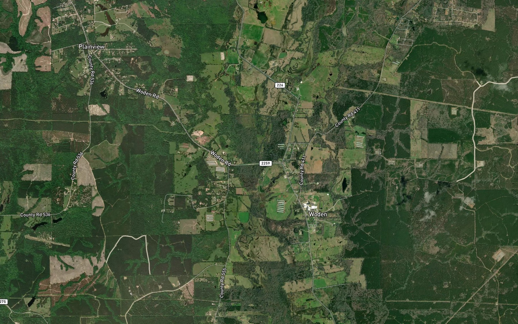 Satellite map of the Atascoso Creek