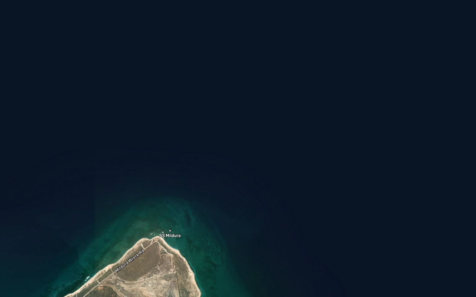 Satellite map of the North West Reef