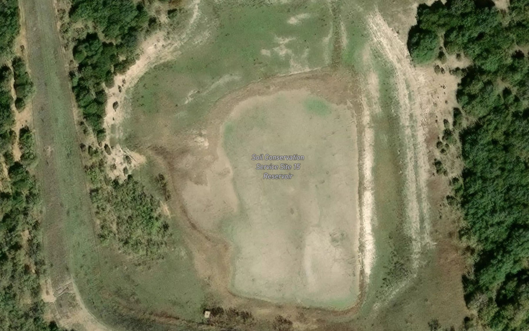 Satellite map of the Soil Conservation Service Site 15 Reservoir