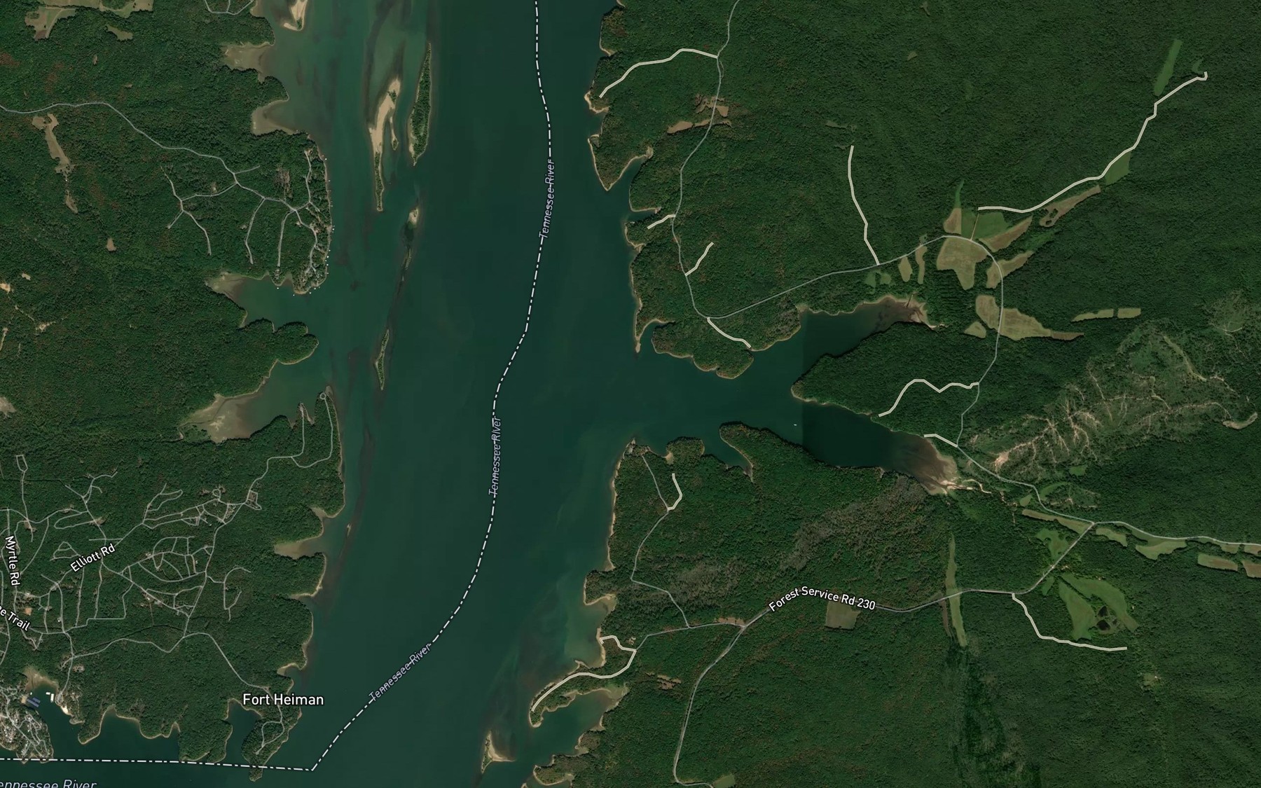 Satellite map of the Panther Creek