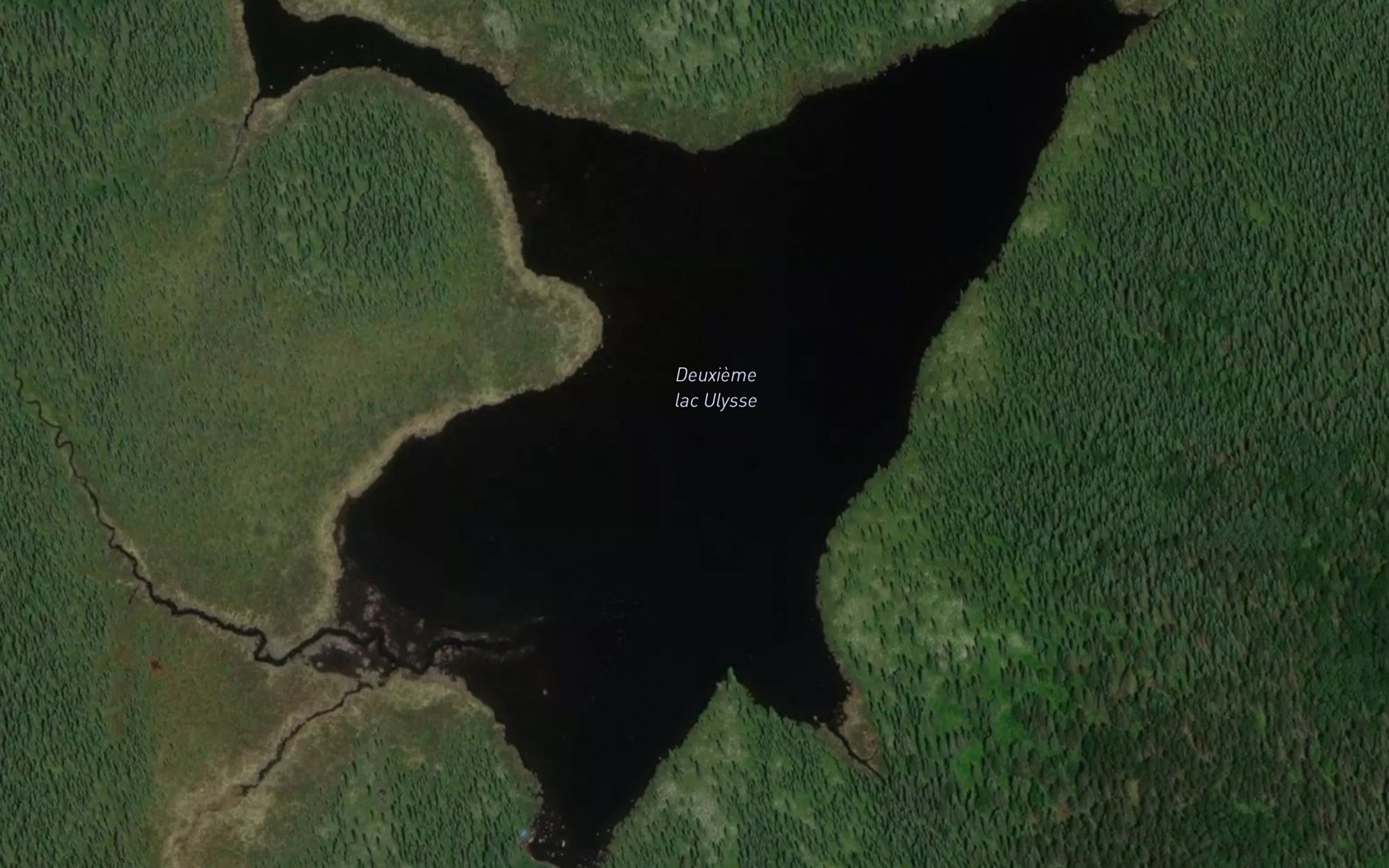 Satellite map of the Deuxieme lac Ulysse