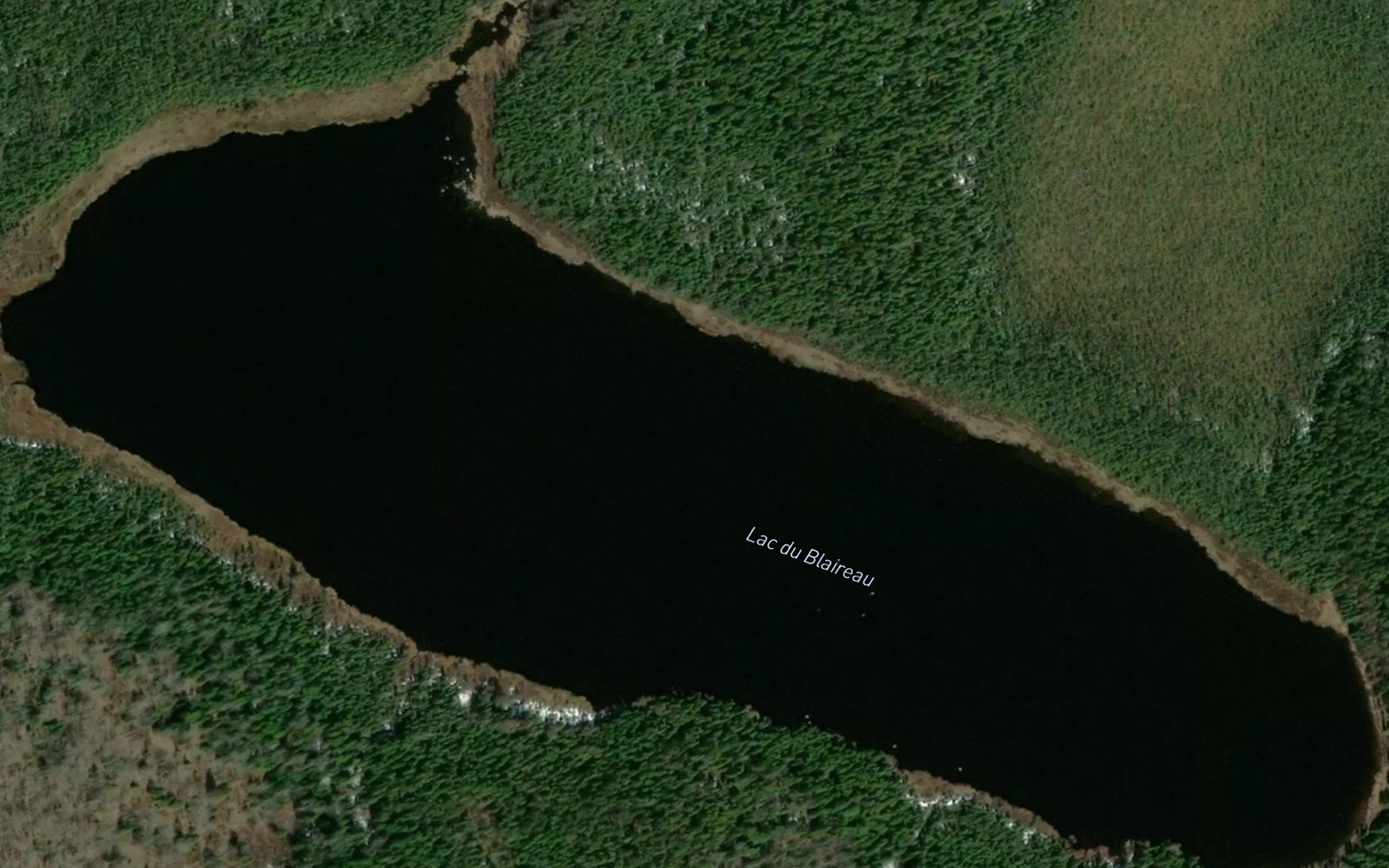 Satellite map of the Lac du Blaireau