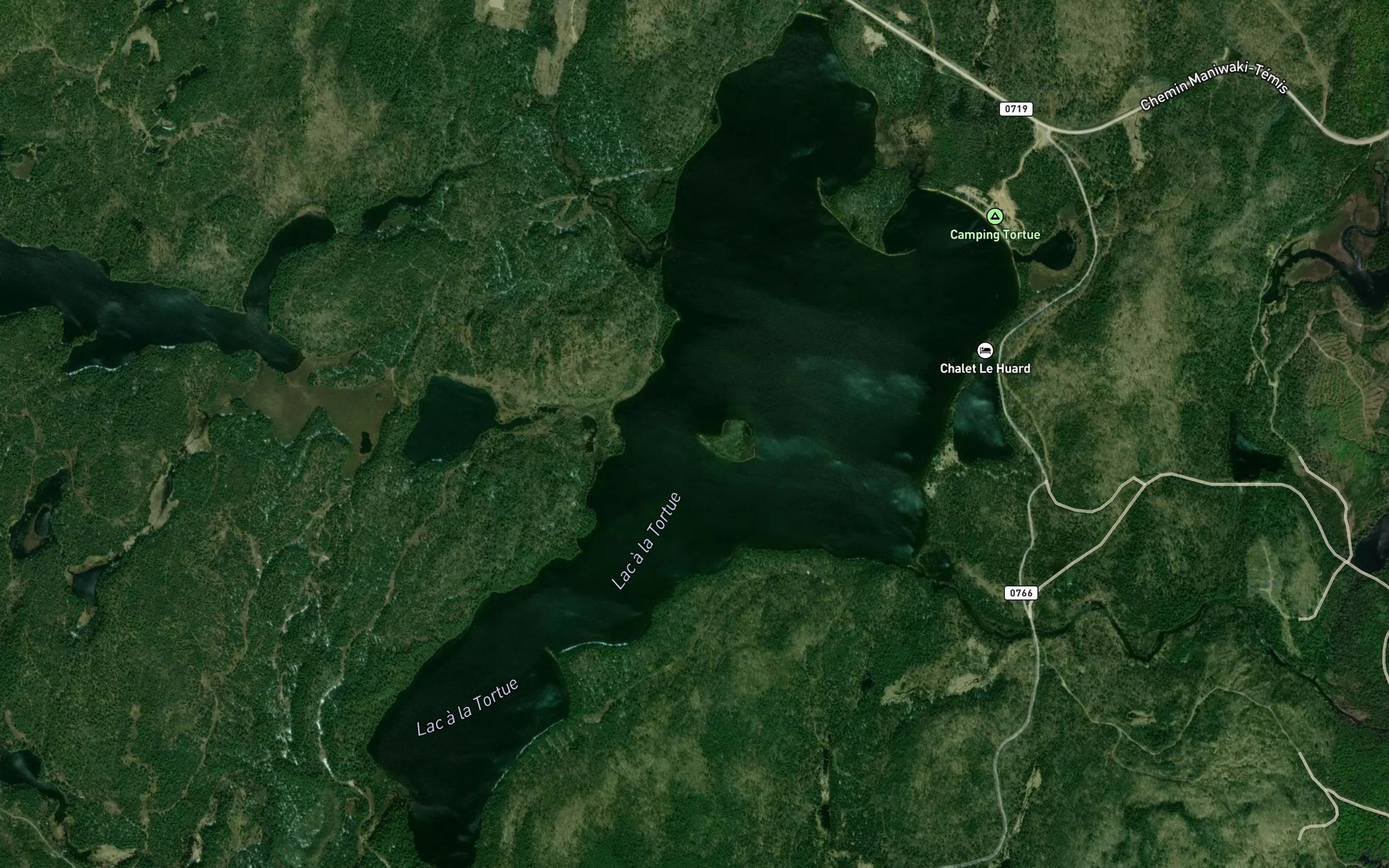 Satellite map of the Lac a la Tortue