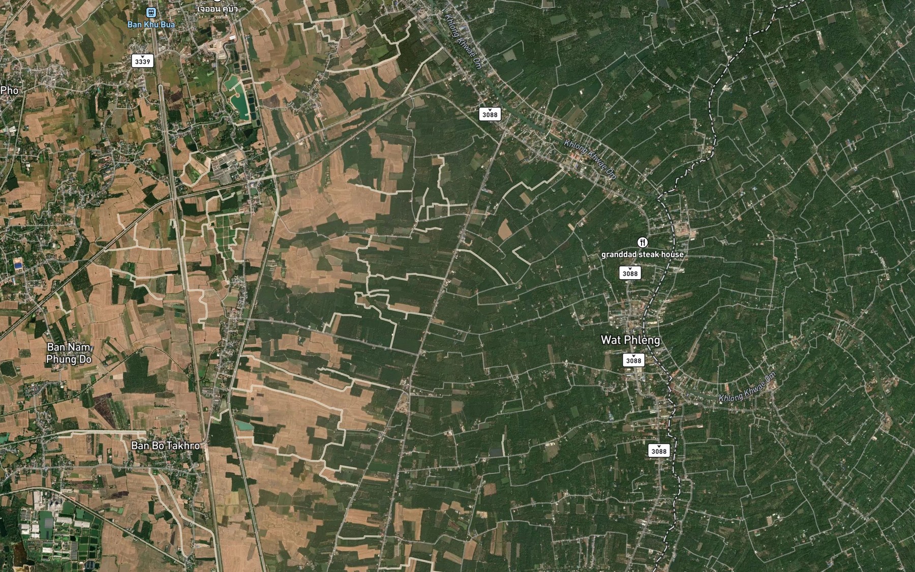 Satellite map of the Khlong Ta Phim