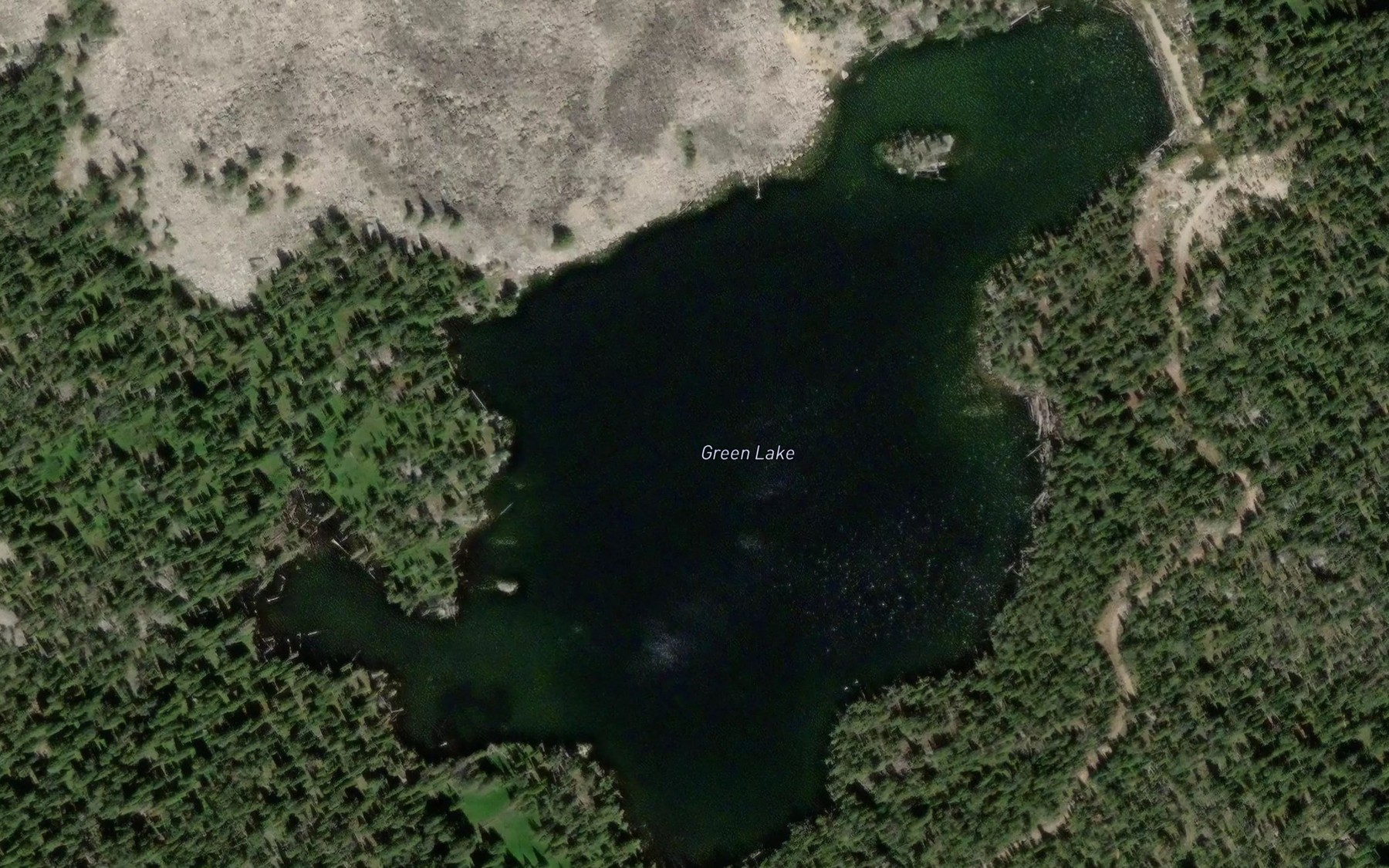 Satellite map of the Green Lake